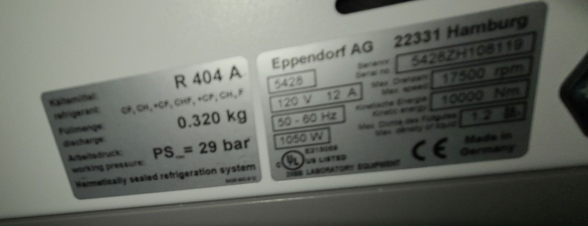 Eppendorf Centrifuge - Image 5 of 6