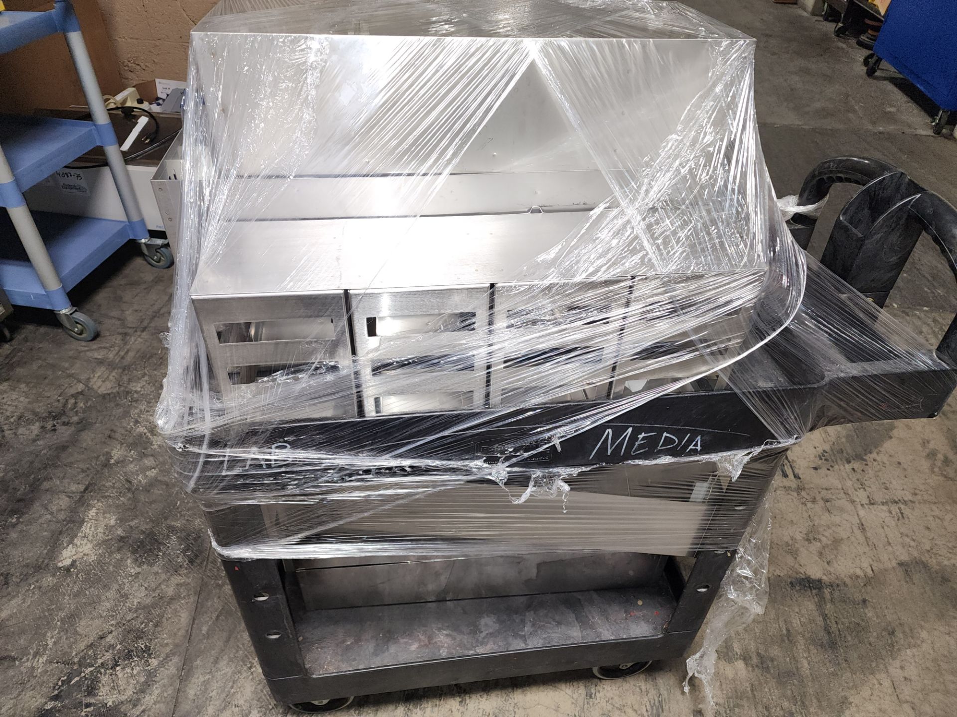 Lot of Freezer racks for test plates with carts - Image 8 of 10