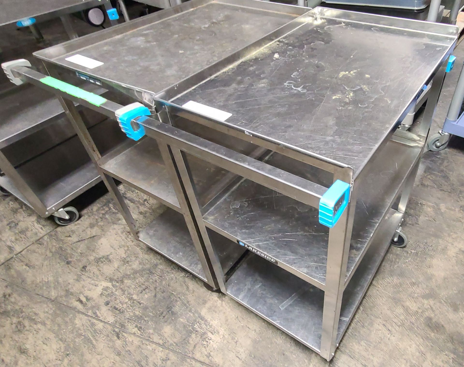 (2) Lakeside stainleess steel carts