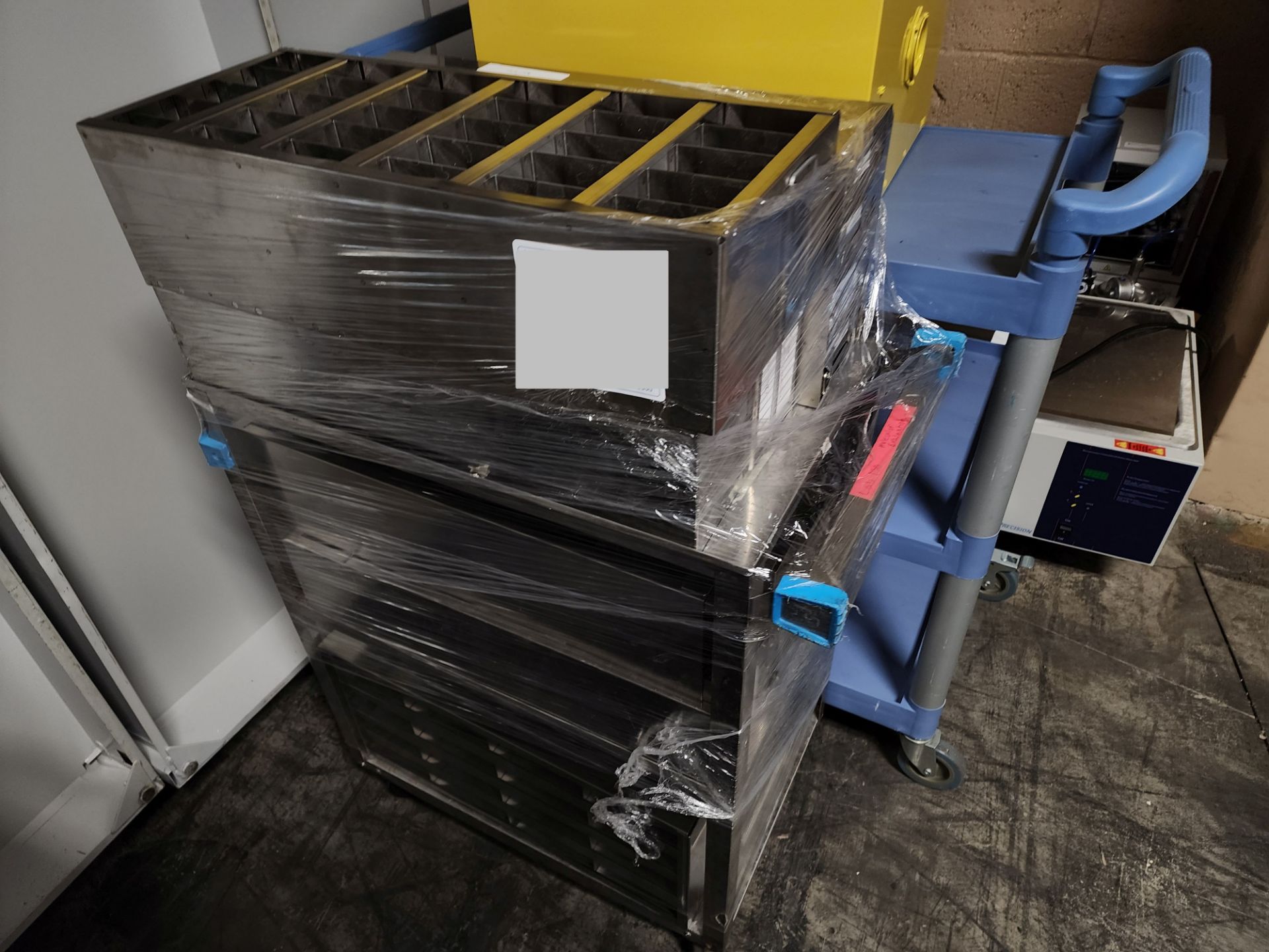 Lot of Freezer racks for test plates with carts - Image 4 of 10