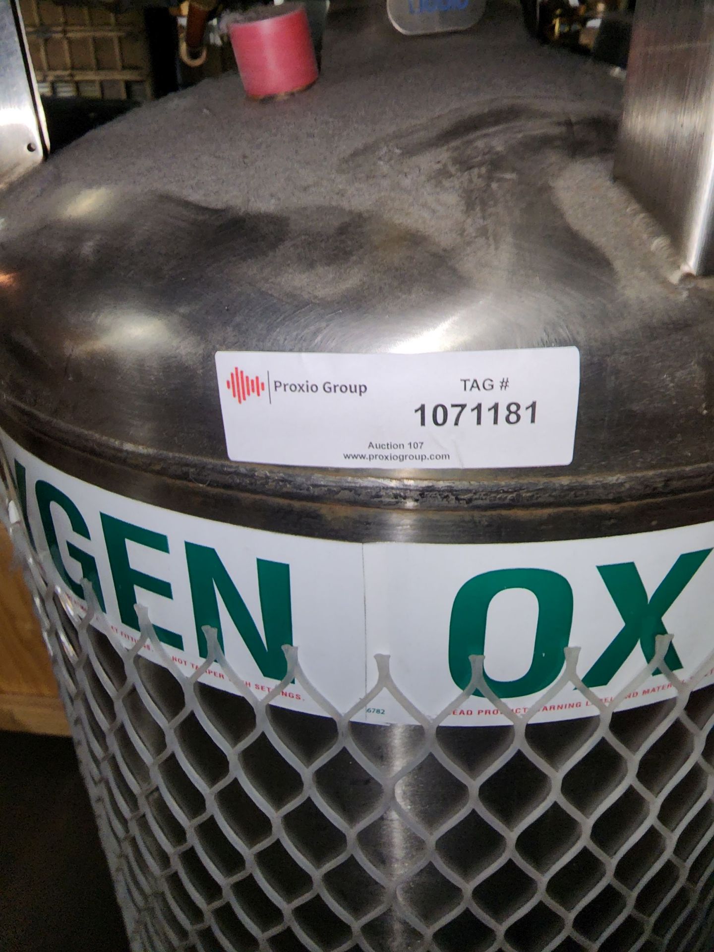 Cryogenics Oxygen cryo storage canister, serial# CBHZ000D119. - Image 4 of 6