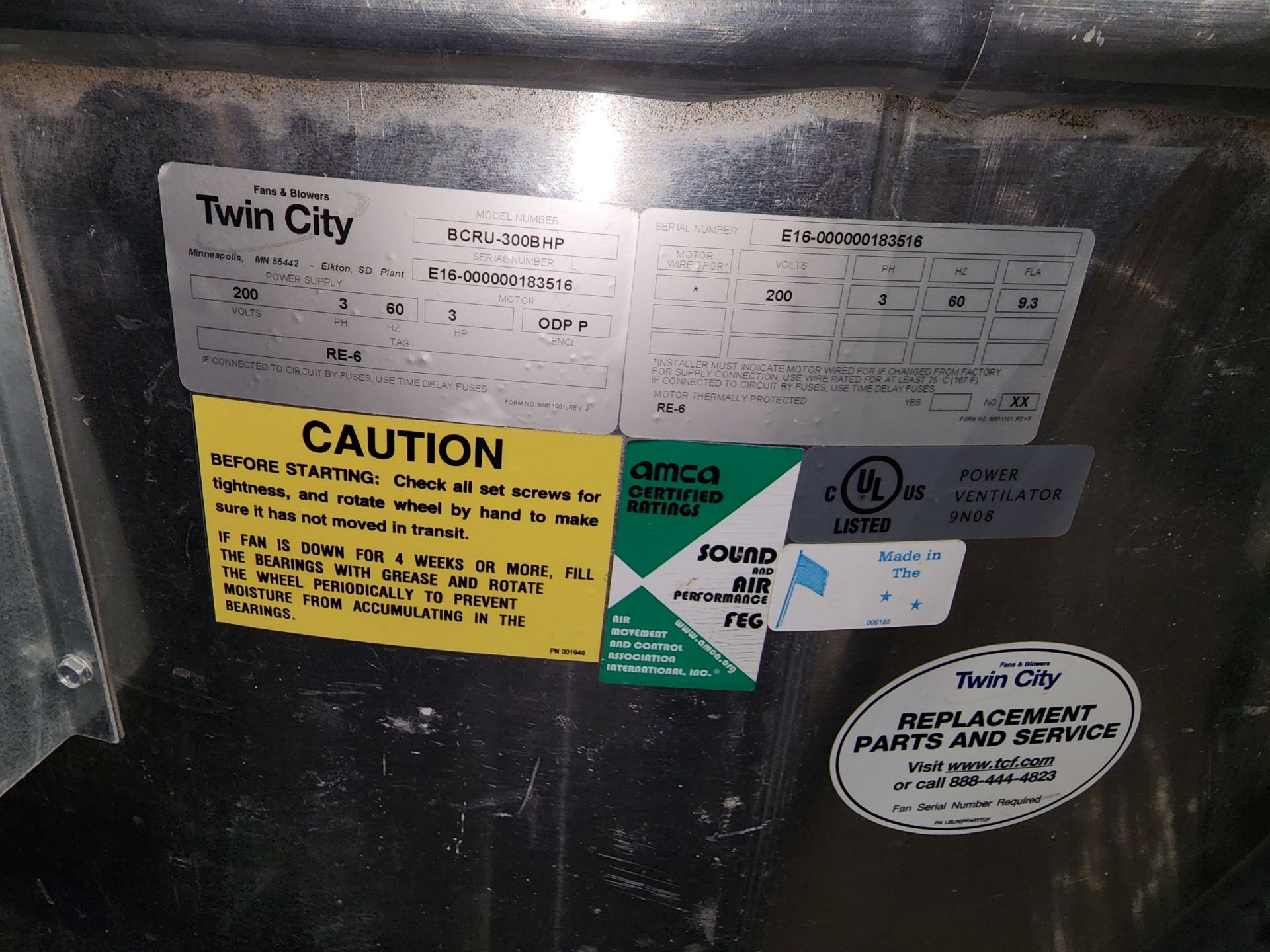 Twin City Exhaust Fan - Image 8 of 9