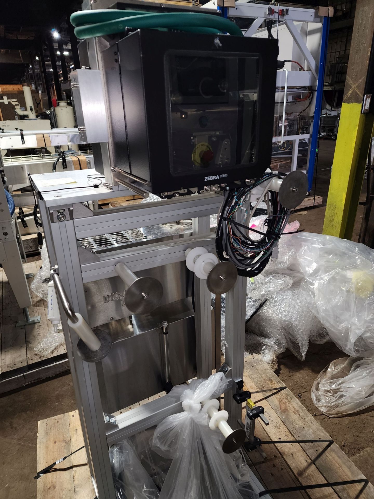 Zebra Label Printer, model ZE500, on portable stand. - Image 6 of 6