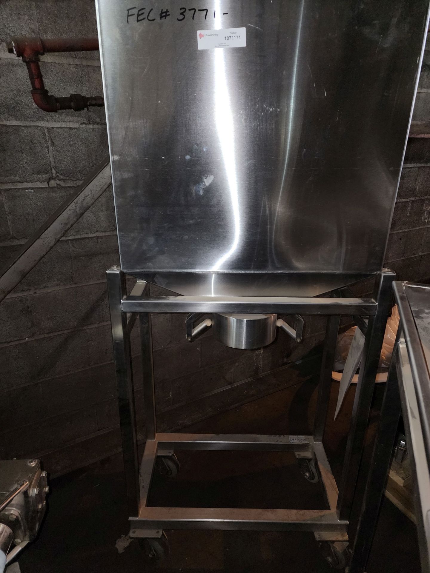 Lot of (2) stainless steel hoppers - Image 4 of 6