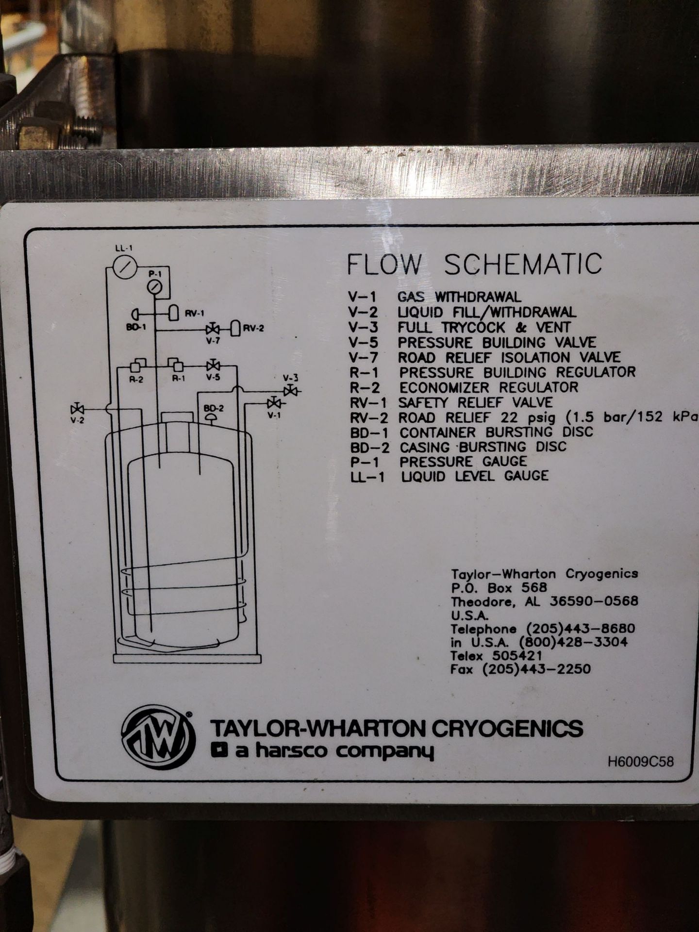 Taylor-Wharton Liquid Nitrogen Tank - Image 5 of 9