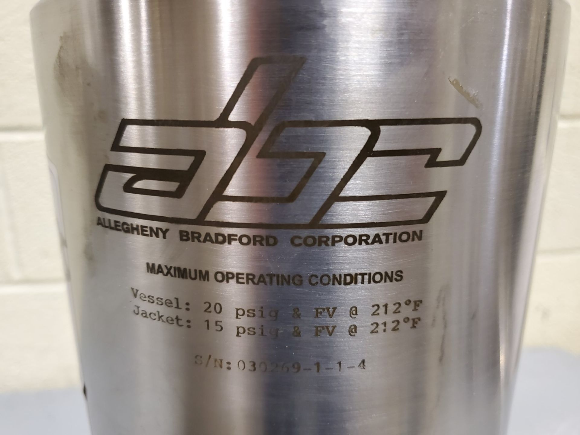 Allegheny Bradford reactor, stainless steel - Image 2 of 5