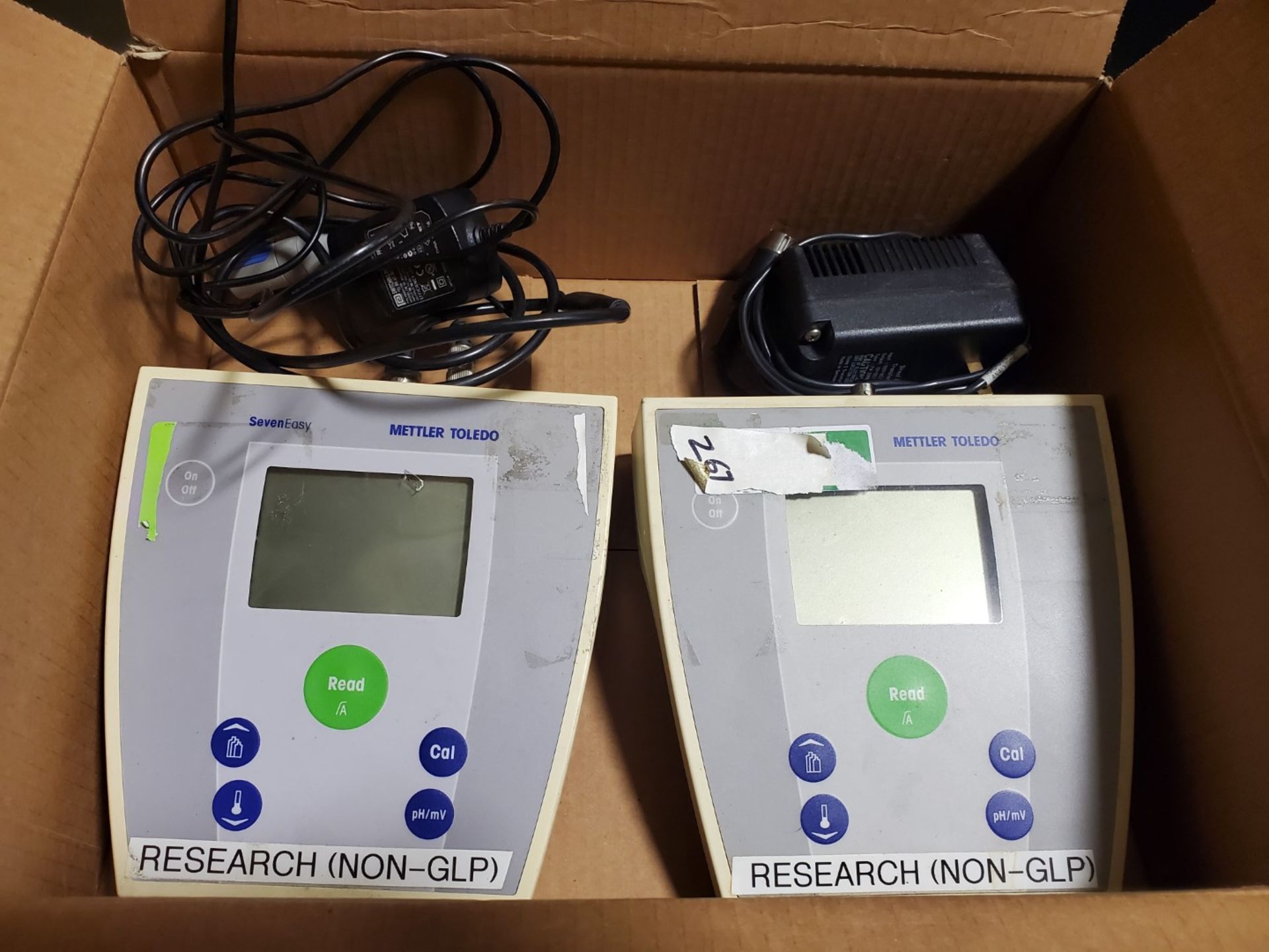 Lot of (2) Mettler Toledo SevenEasy pH meters