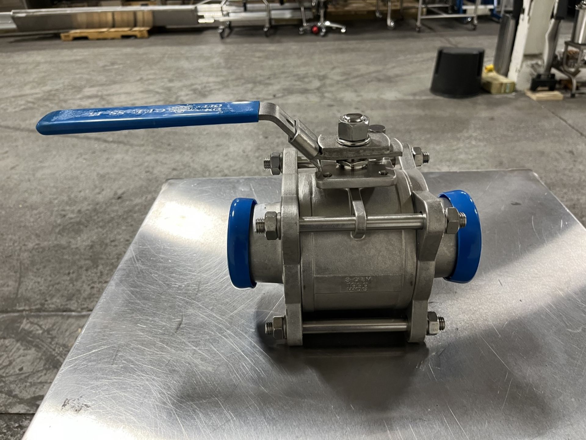 3" sanitary ball valve, stainless steel