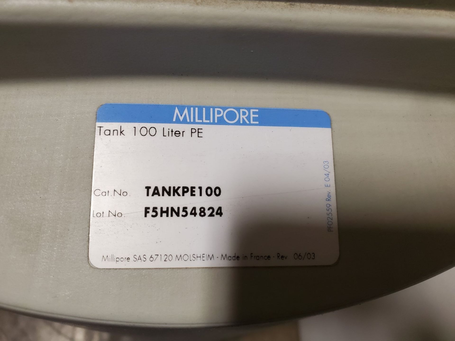 100 liter Millipore water tank - Image 2 of 4