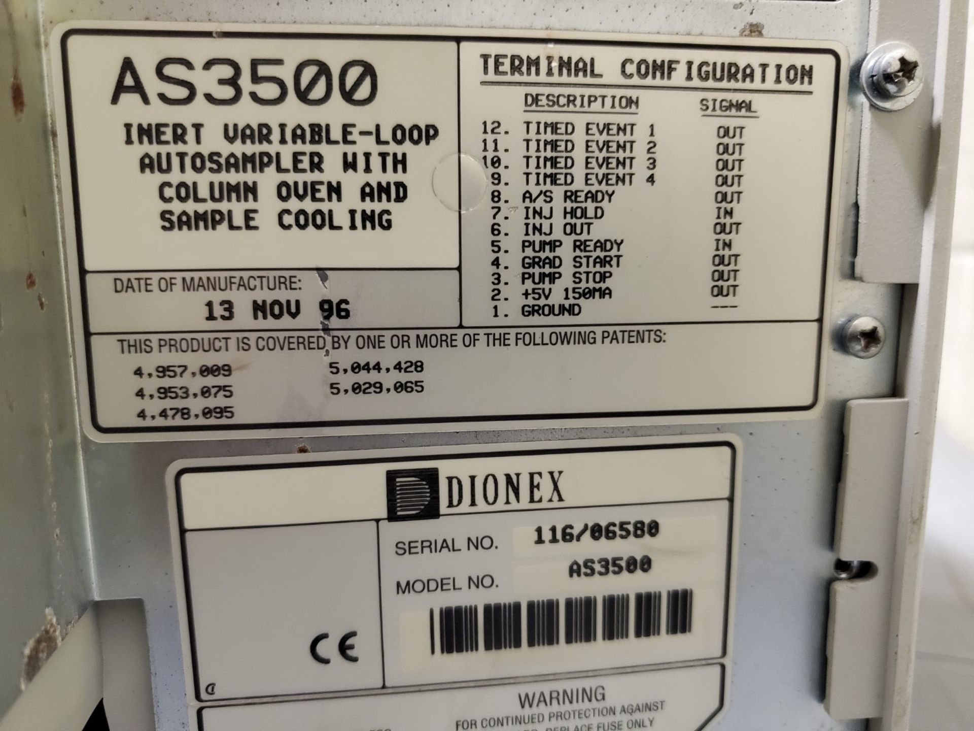 Dionex autosampler model AS3500 - Image 2 of 5