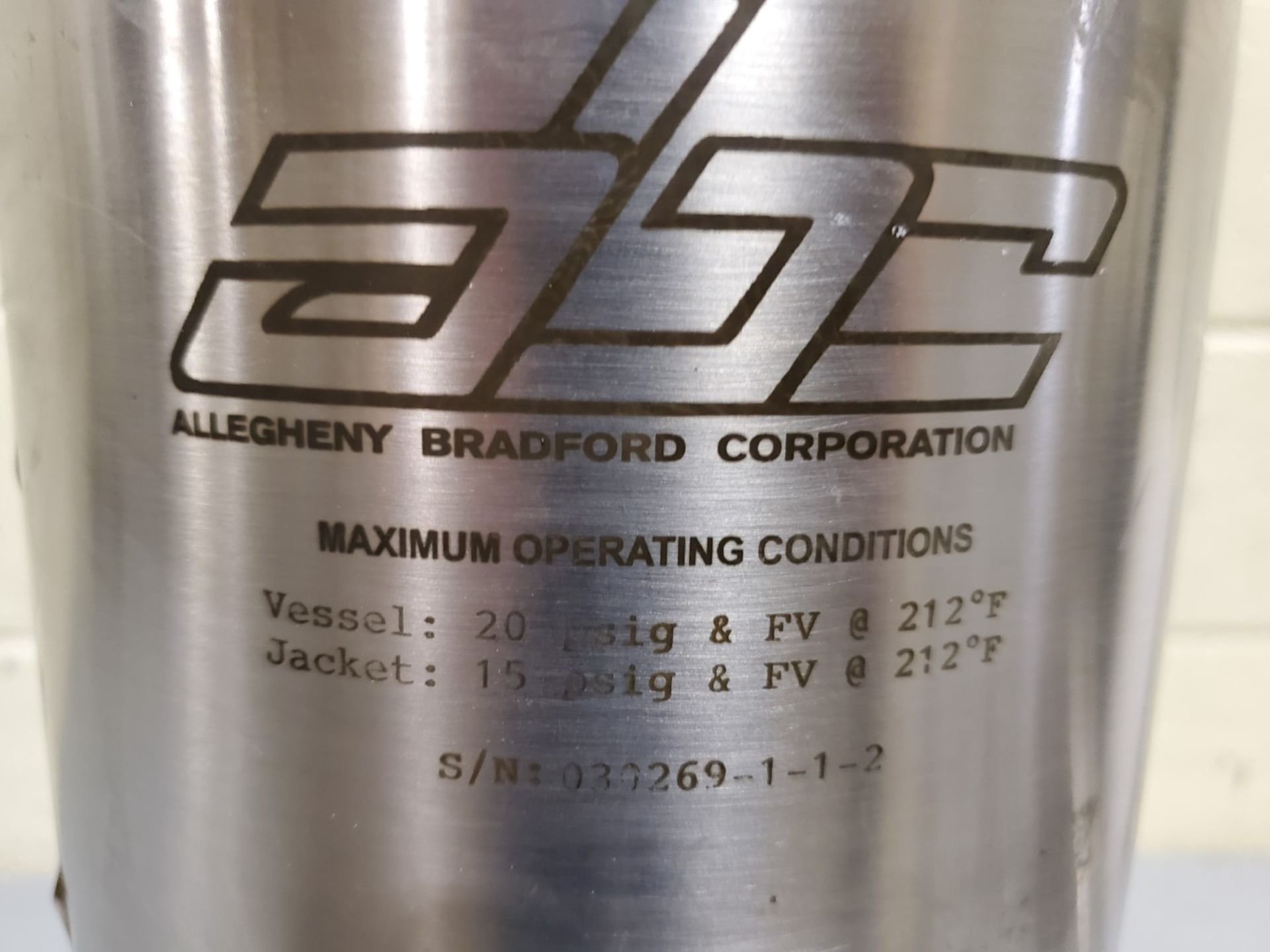 Allegheny Bradford reactor, stainless steel - Image 2 of 5