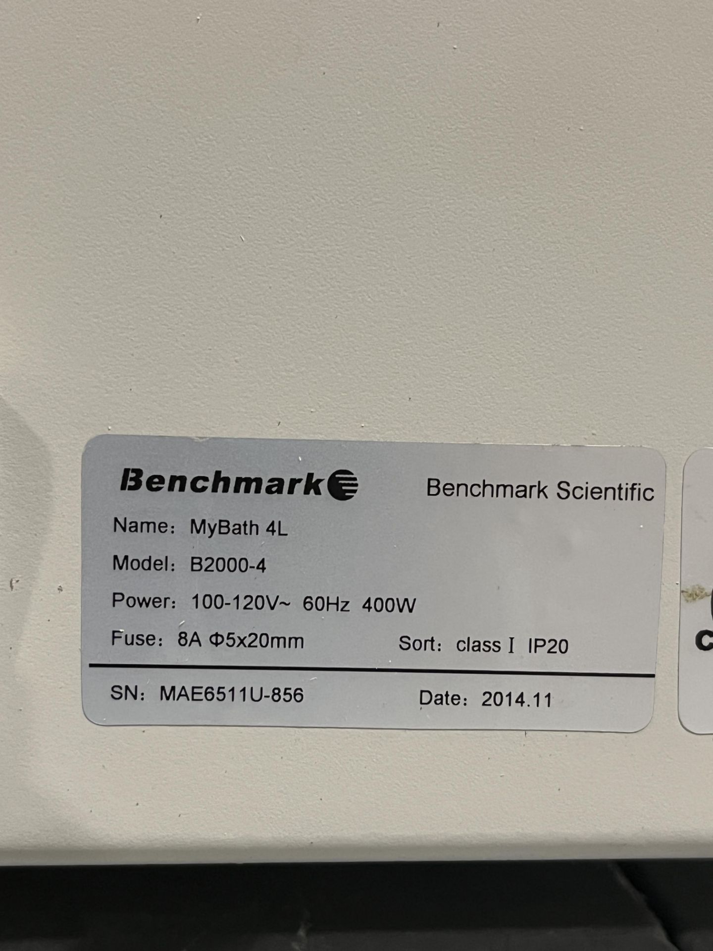 400 Watt Benchmark Scientific MyBath 4L - Image 2 of 4