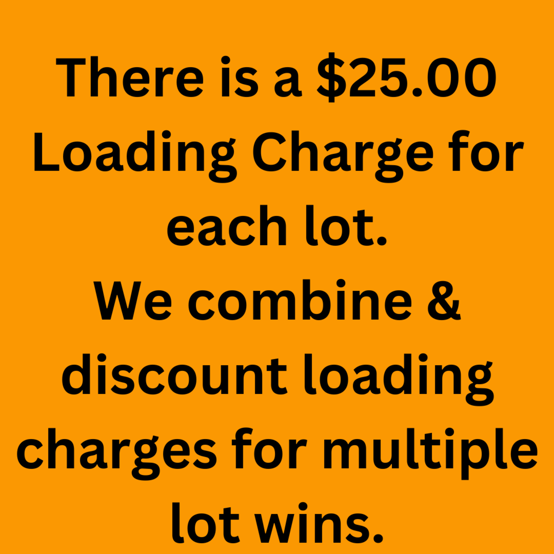 LOADING FEE APPLICABLE - SEE IMPORTANT INFORMATION - PLEASE READ