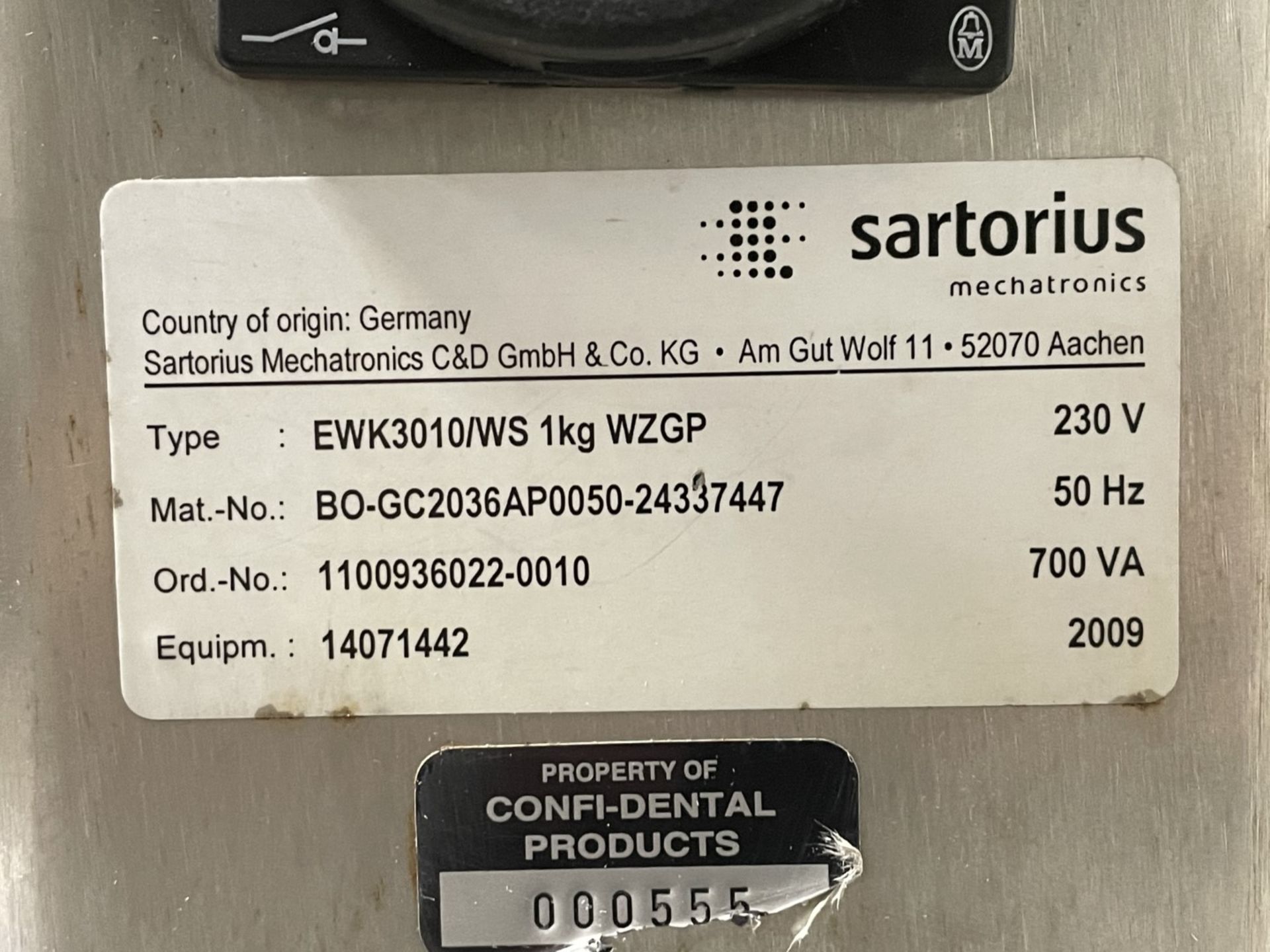 Sartorius Check Weigher, Model EWK3010/WS - Image 12 of 12