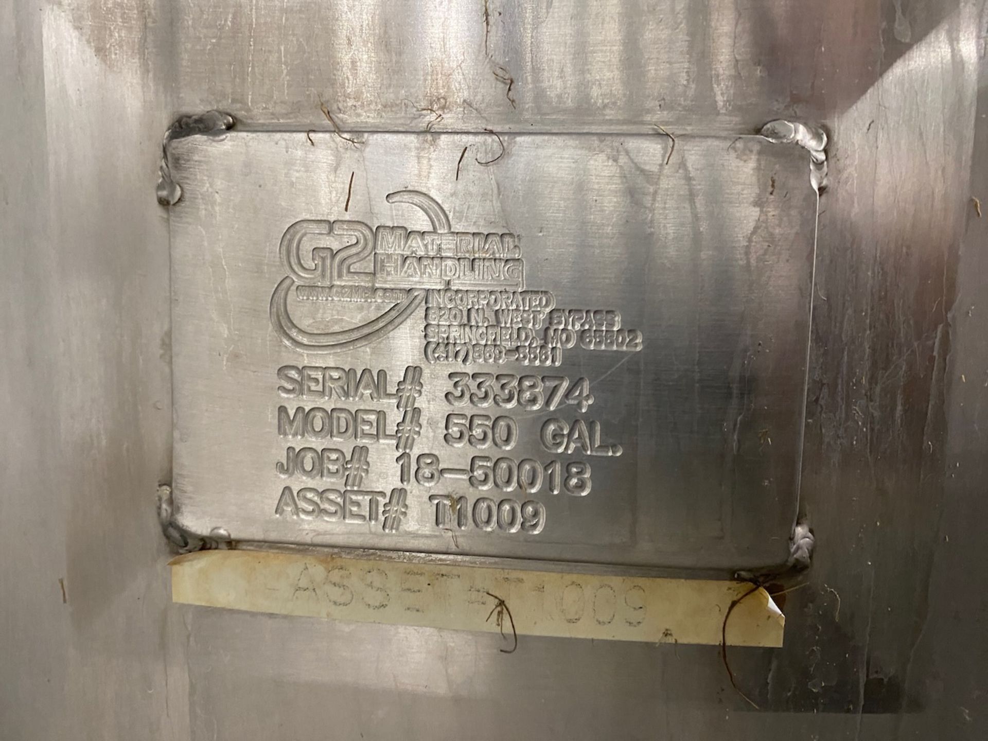 550 Gallon Stainless Tank **See Auctioneers Note** - Image 7 of 8