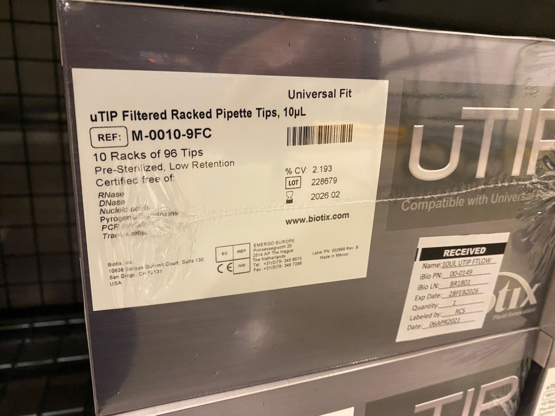 Lot uTip Filtered Racked Pipette Tips - Image 2 of 2