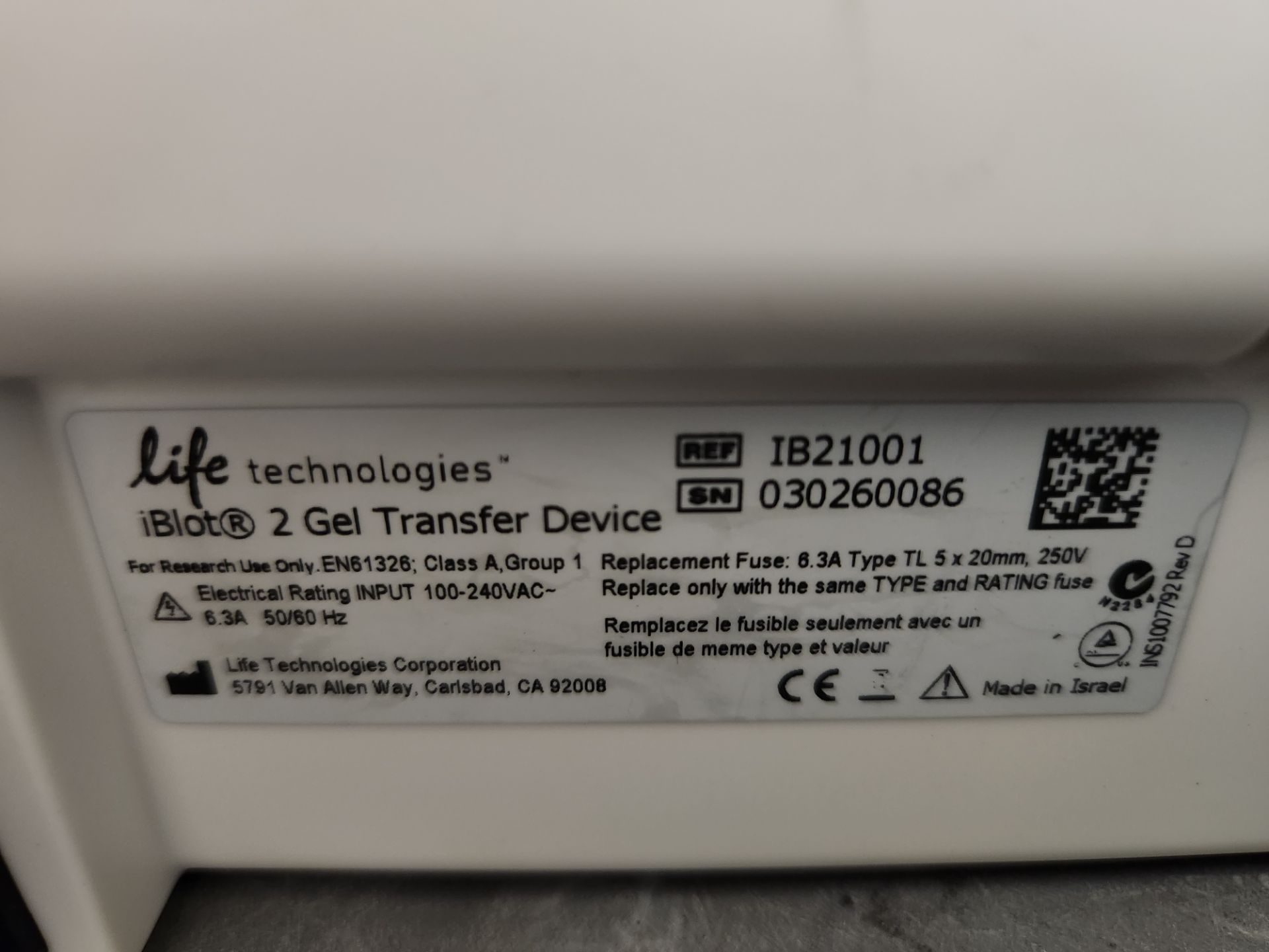 Life Technologies Iblot 2 Gel Transfer Device - Image 2 of 7