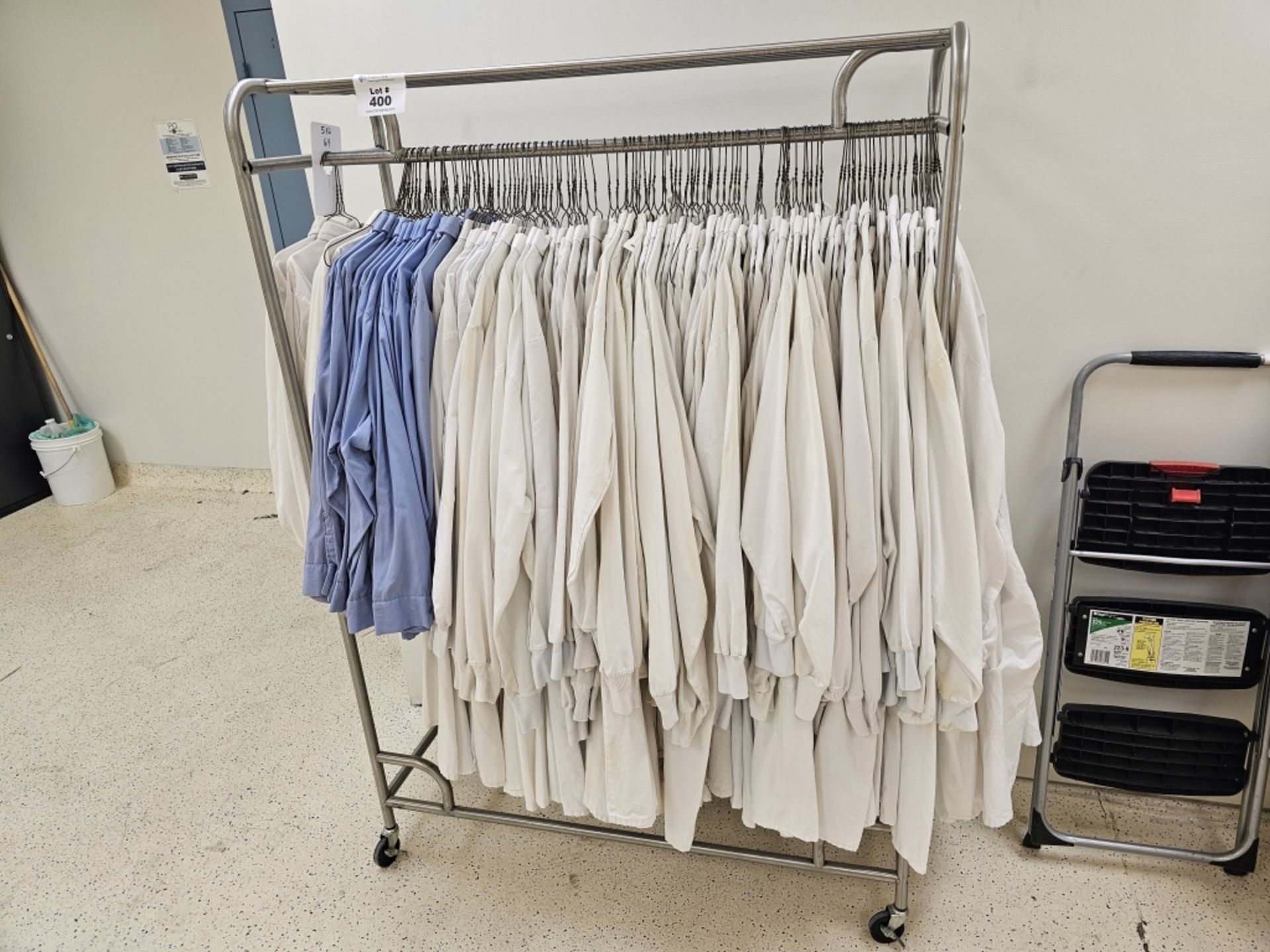 Rolling Hamper With Assorted Lab Coats - Image 7 of 7