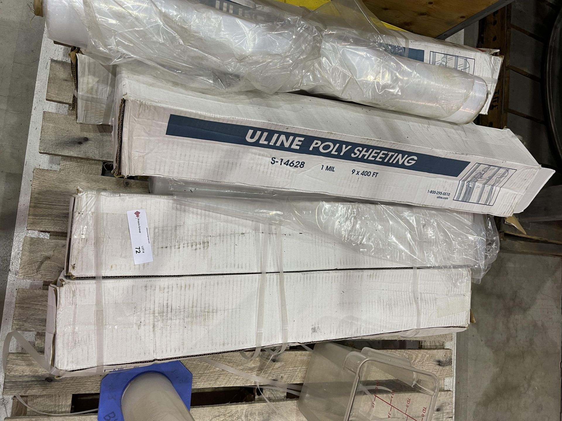 Pallet of Uline Poly Sheeting