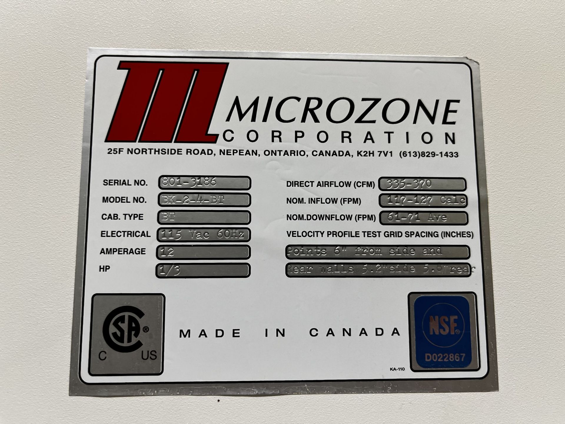 Bio Klone 2 Biological Safety Cabinet - Image 3 of 5