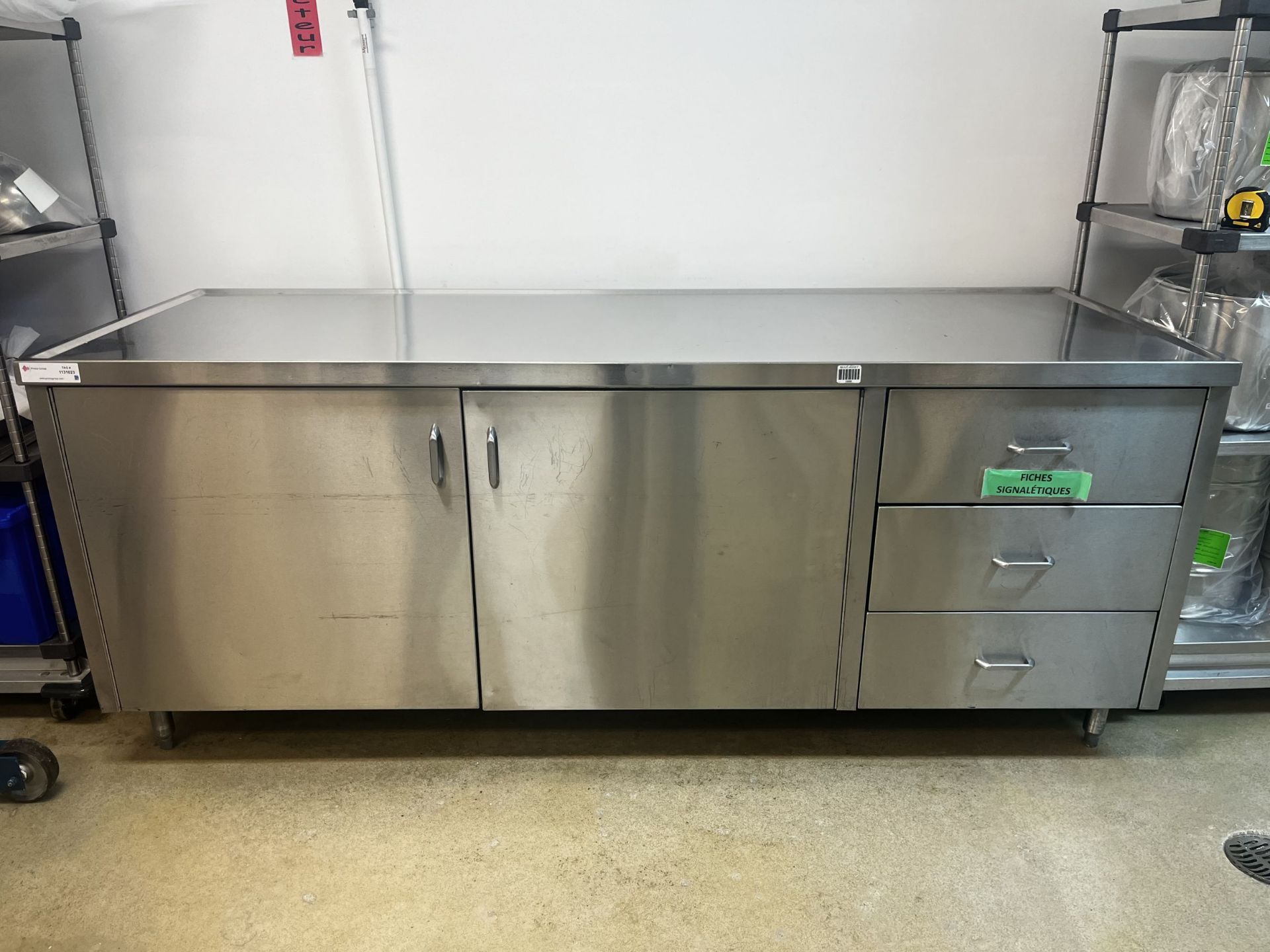 Stainless Steel Counter with drawers