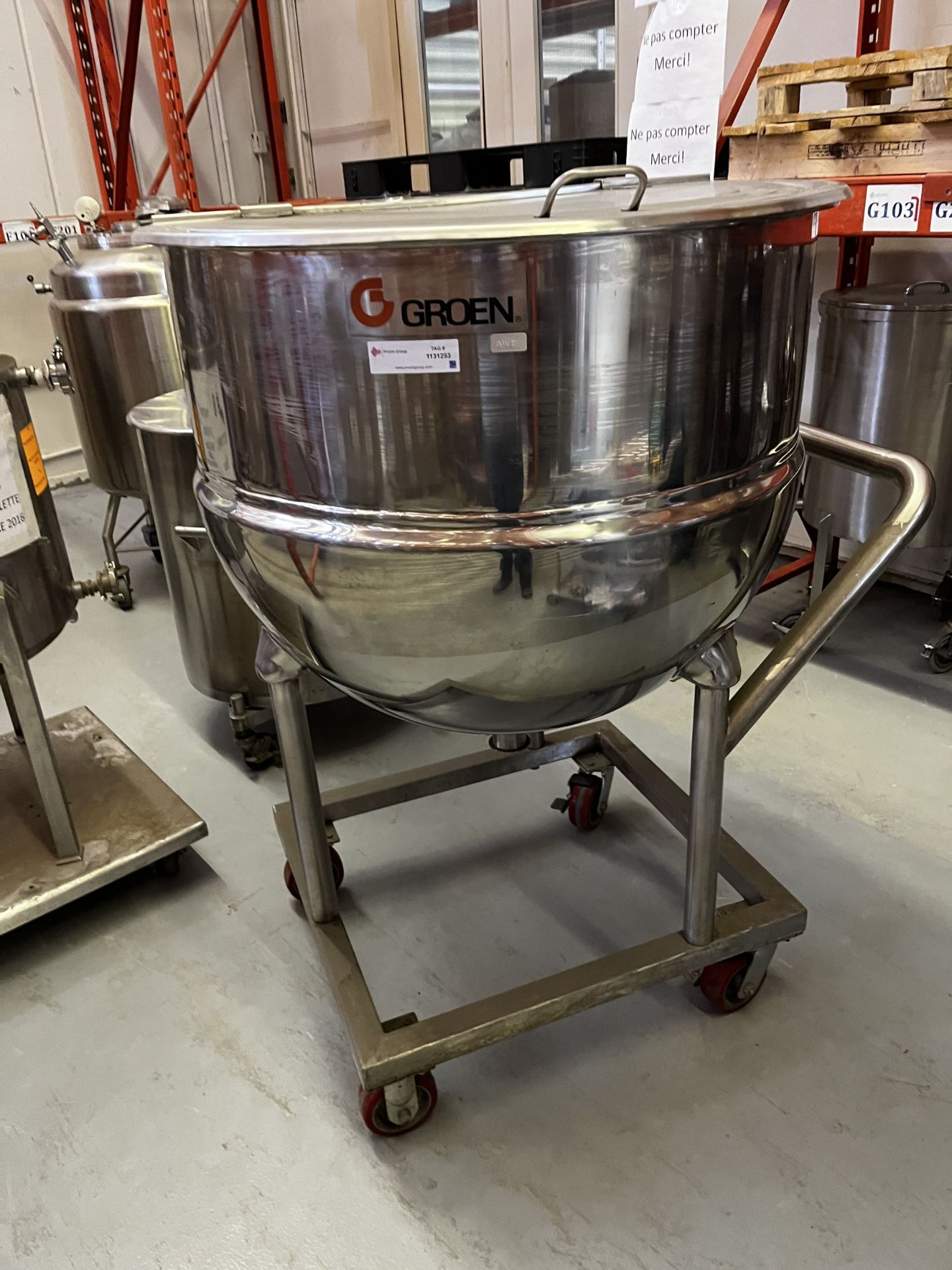 Groen stainless steel kettle double jacketed bottom discharge - 316 SS - Image 2 of 12