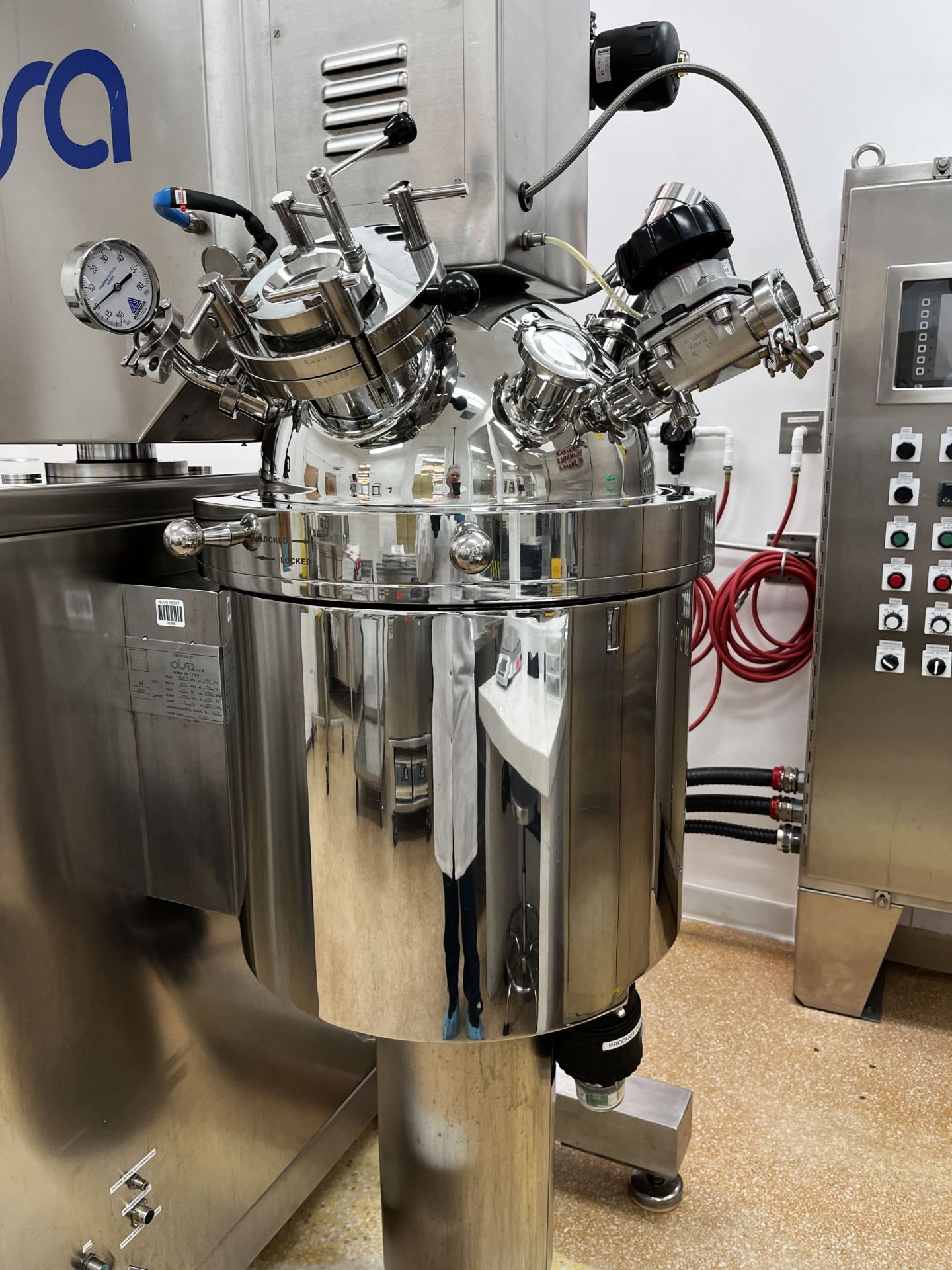 Olsa Stainless Steel Jacketed Vacuum Mixer - Homogenizer Model MACEF PH 50 B - Image 2 of 19