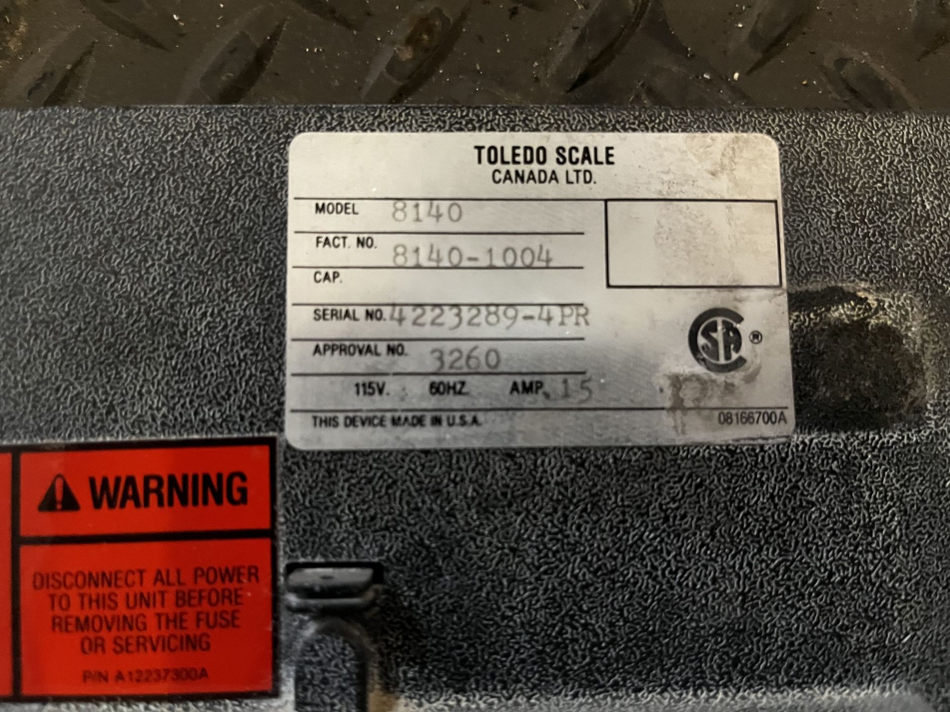 Toledo Floor scale with digital readout model 8140 - Image 4 of 5