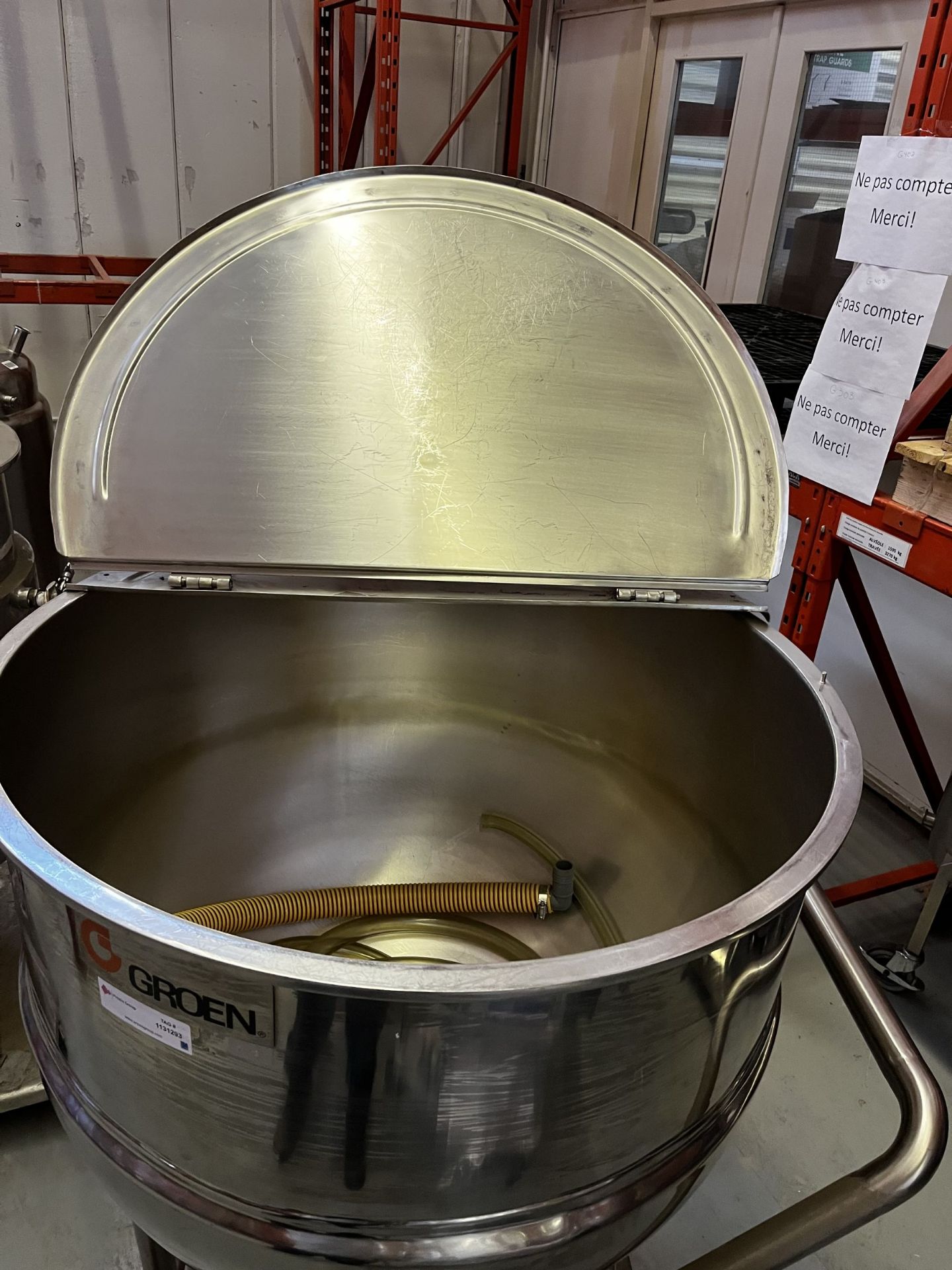 Groen stainless steel kettle double jacketed bottom discharge - 316 SS - Image 4 of 12