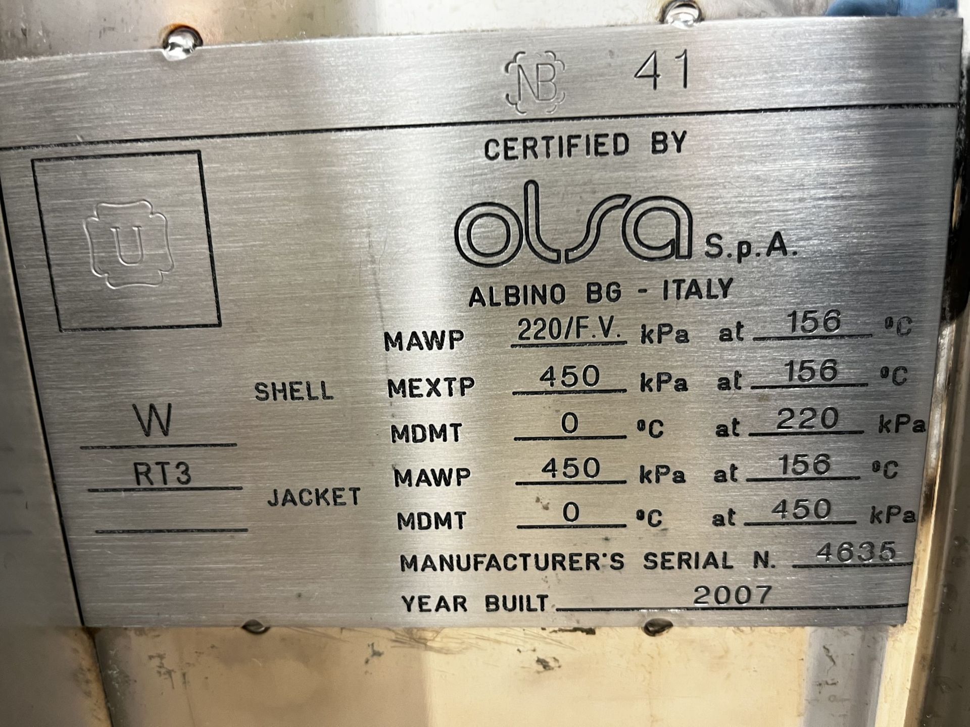 Olsa Stainless Steel Jacketed Vacuum Mixer - Homogenizer Model MACEF PH 50 B - Image 14 of 19