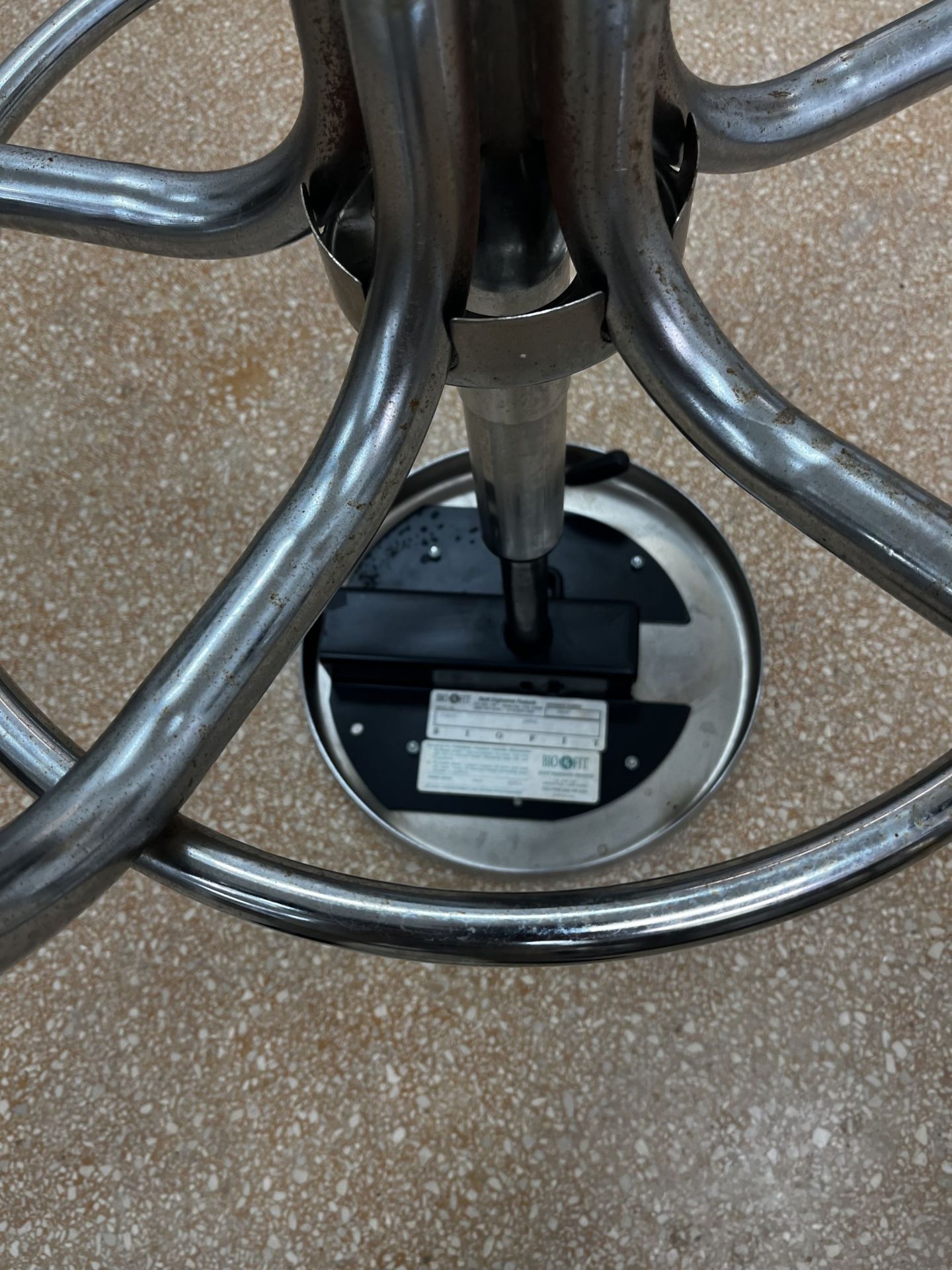 Stainless Steel Stool - on wheels - Image 2 of 4
