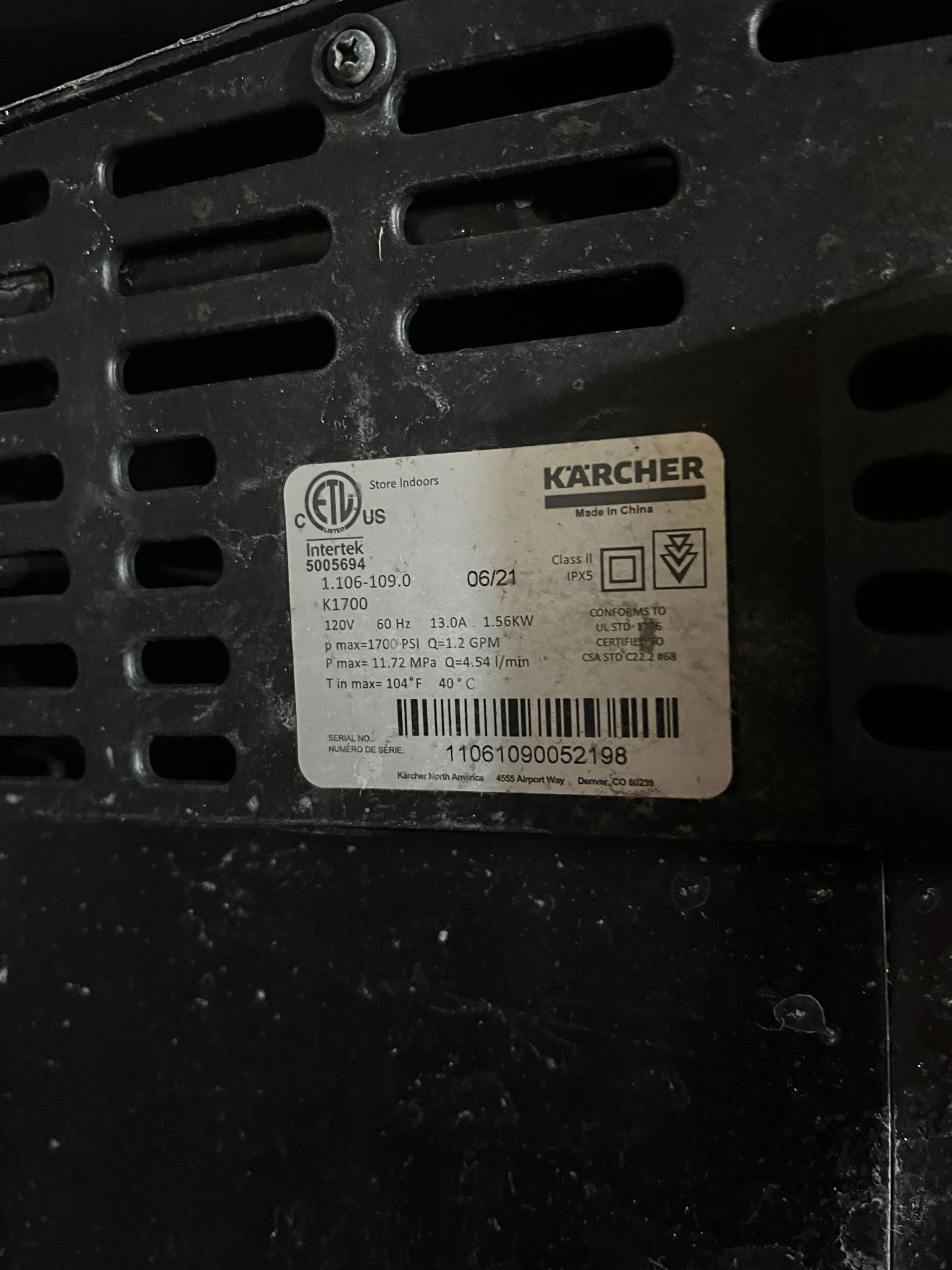 KARCHER K1700 Pressure washing machine - Image 6 of 7