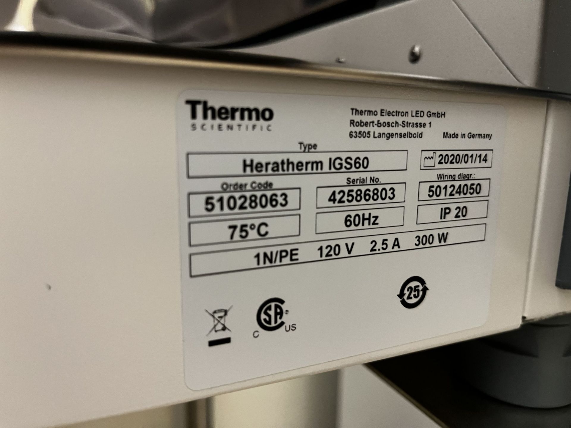 Thermo Scientific Hermatherm Incubator - Image 5 of 6