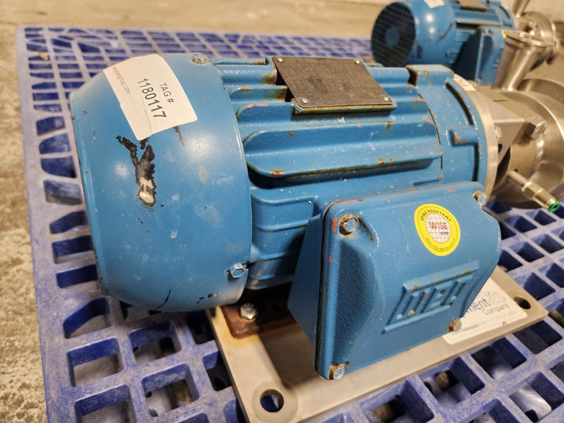 2 hp AmpCo centrifugal pump, model LFR00-140TC stainless steel construction, 230/460 volt, serial# - Image 5 of 6