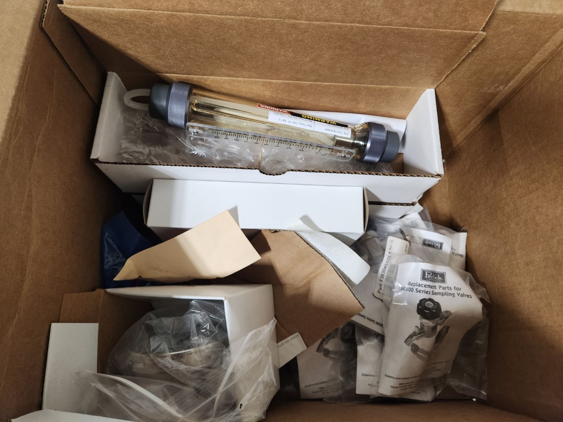 Lot of stainless steel components and small valves, and other assorted parts. {TAG: 1180129} - Image 3 of 6