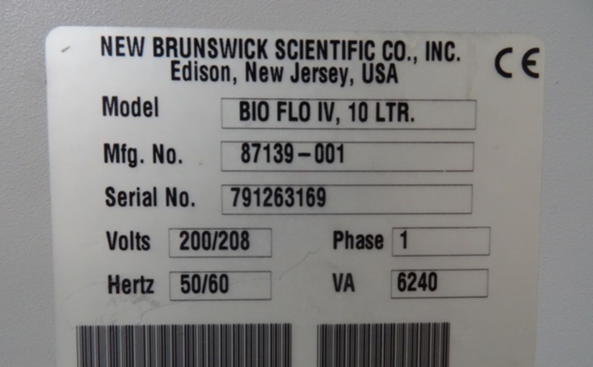 10 liter New Brunswick fermenter, model BioFlo 4, stainless steel construction, rated 40 psi at - Image 9 of 9