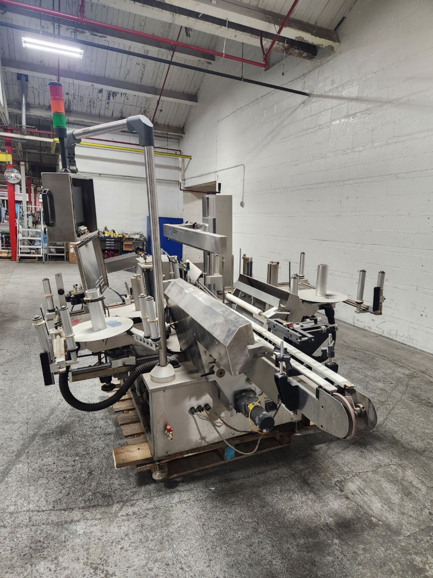 NJM-CLI wrap-around labeler, model 326VLRDBP, stainless steel construction, with label printer, - Image 4 of 16