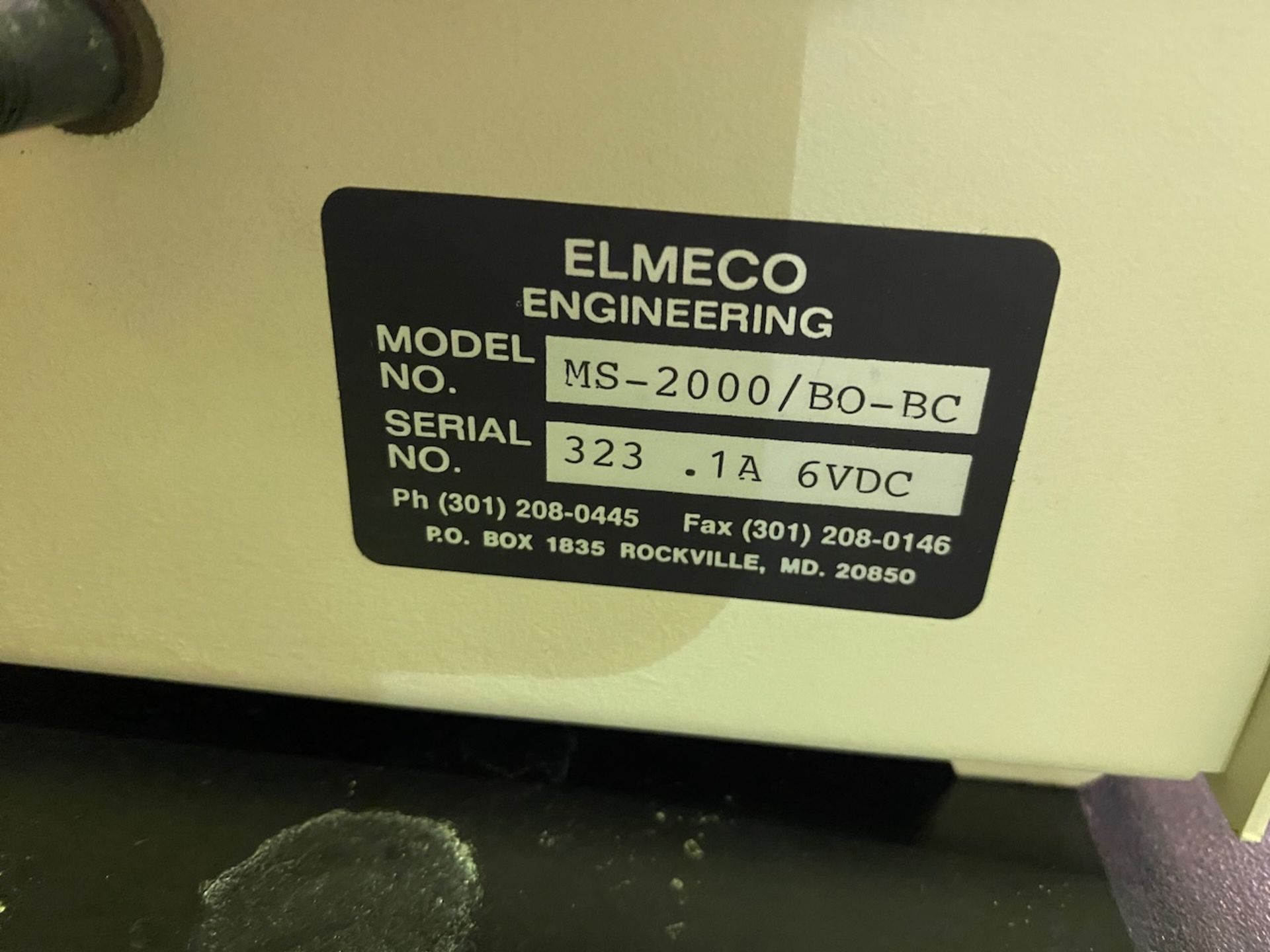 Elmeco battery operated magnetic stirrer, model MS-2000/BO-BC, S/N 323 .1A 6VDC. {TAG: 1180084} - Image 3 of 3