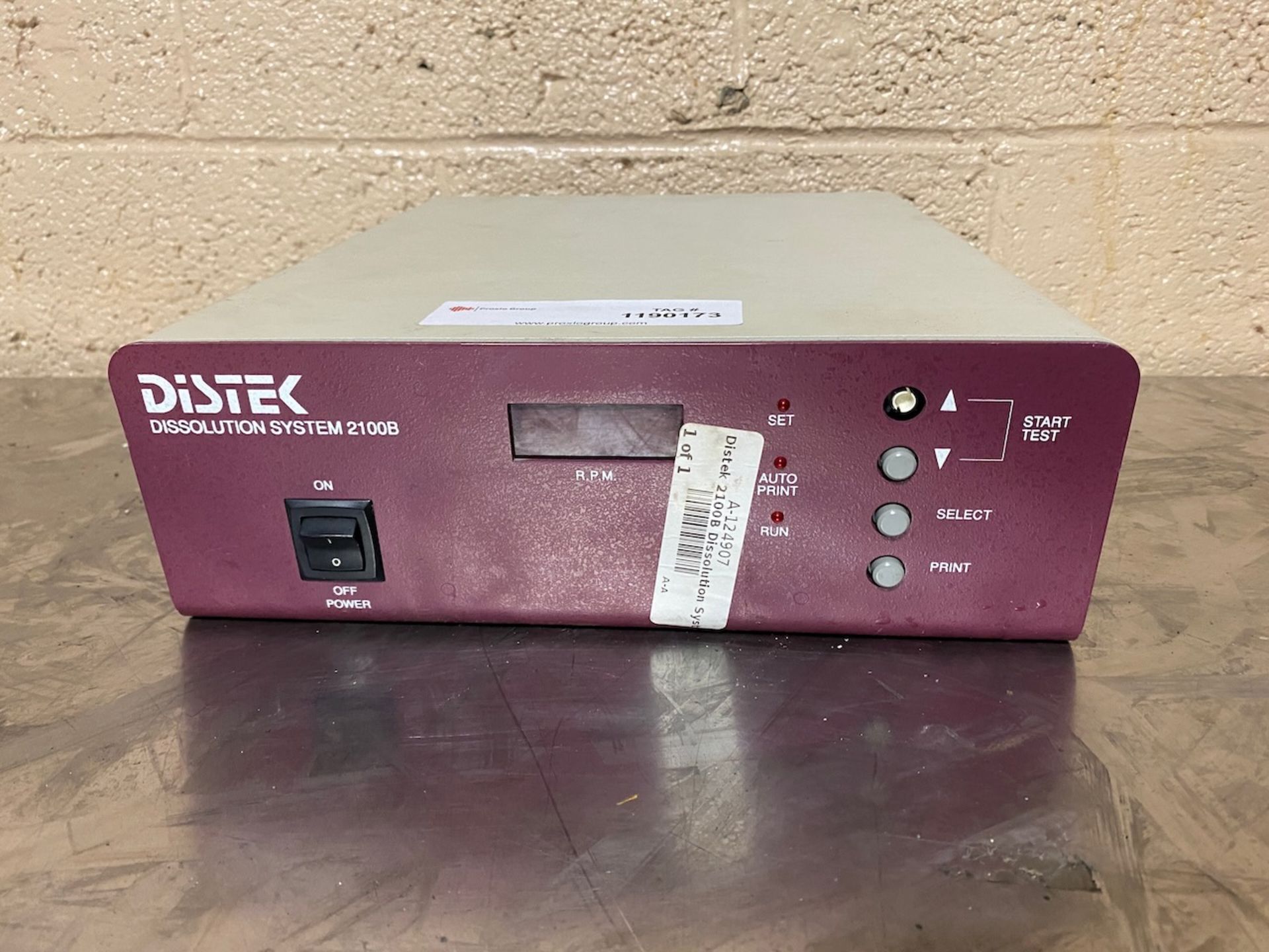 Distek 2100B dissolution system controller, S/N 21B28597. {TAG:1190173}