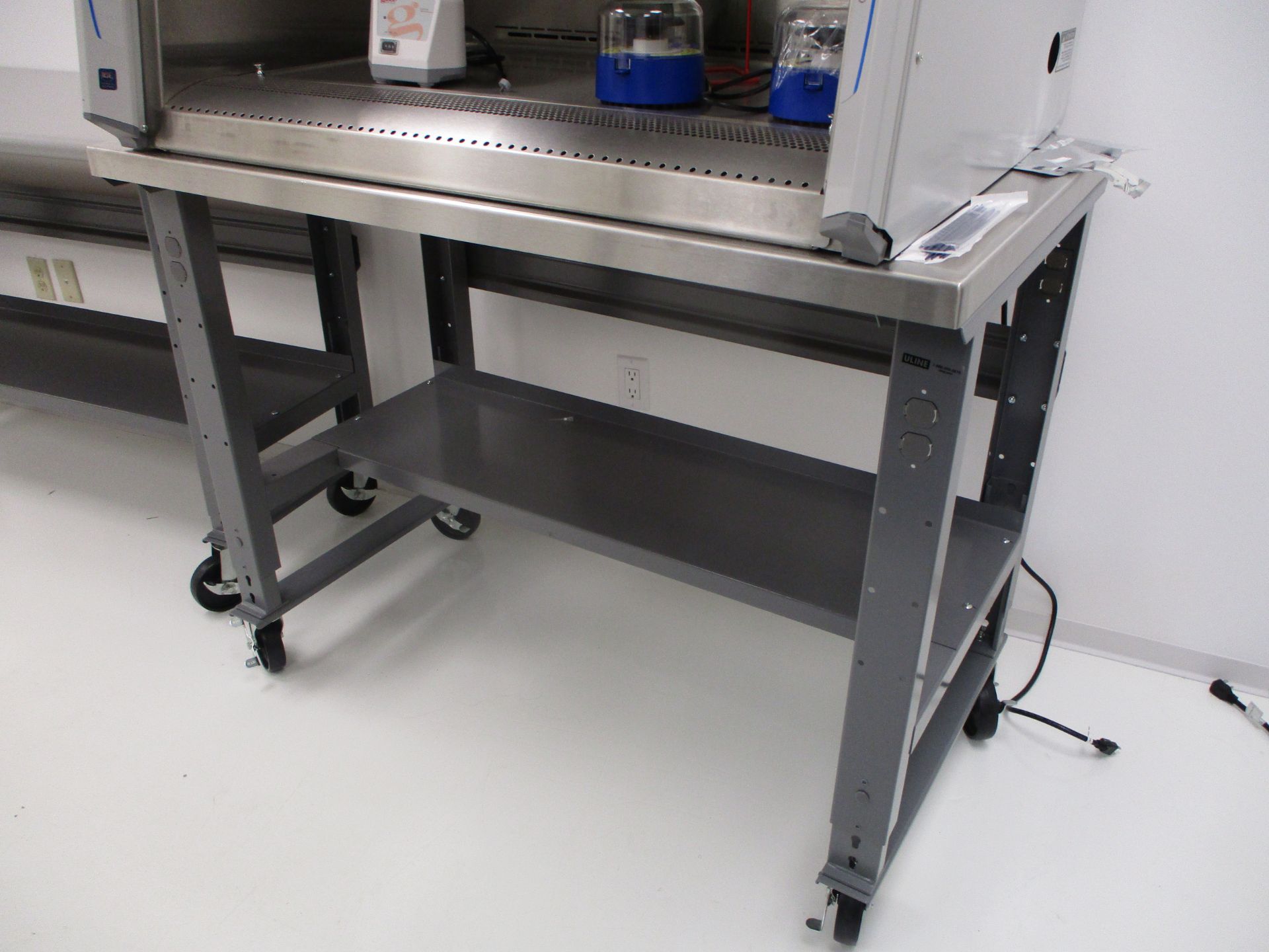 (2) Uline Work Tables with Stainless Steel Table Tops - Image 2 of 2