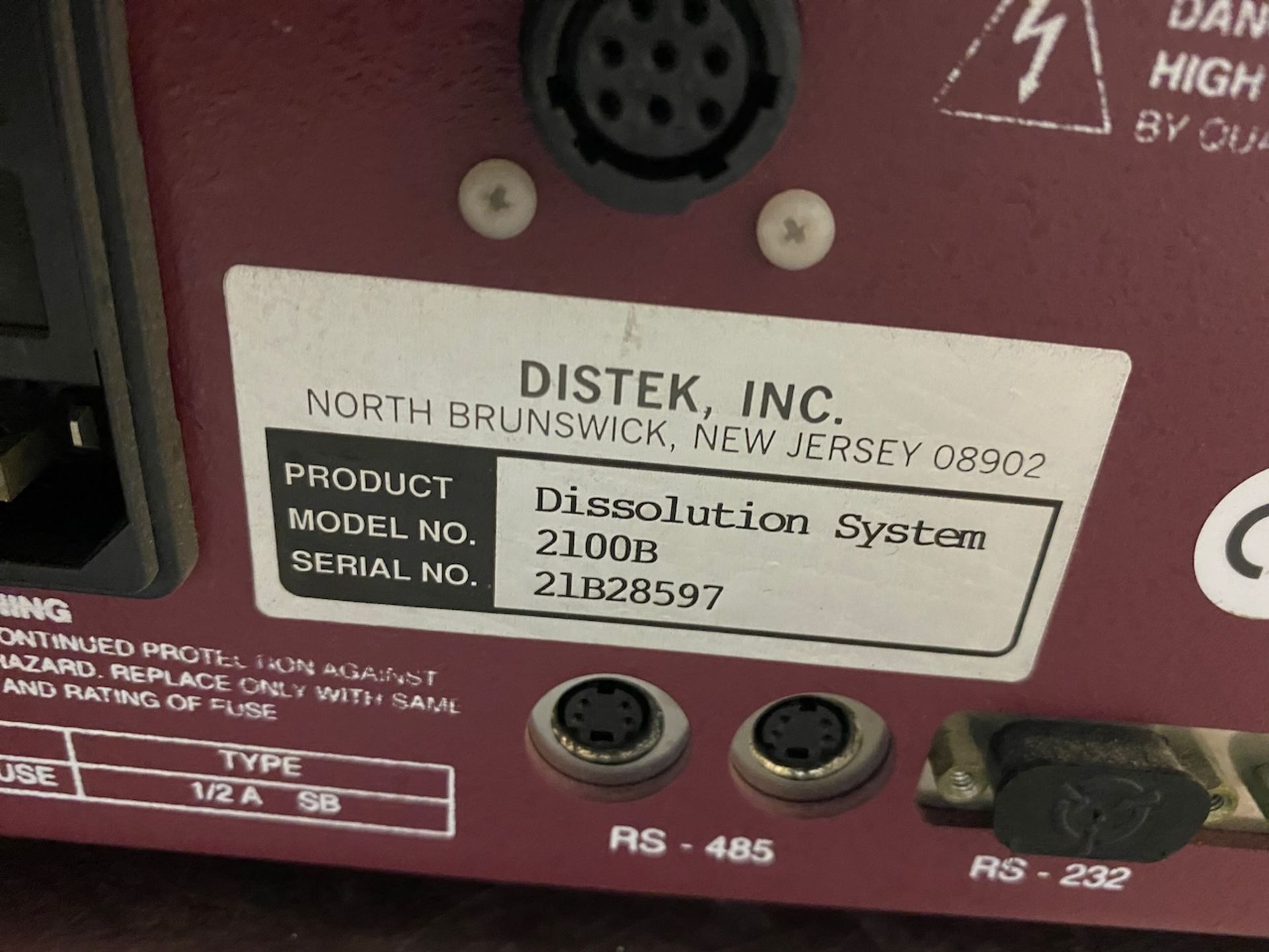 Distek 2100B dissolution system controller, S/N 21B28597. {TAG:1190173} - Image 4 of 4
