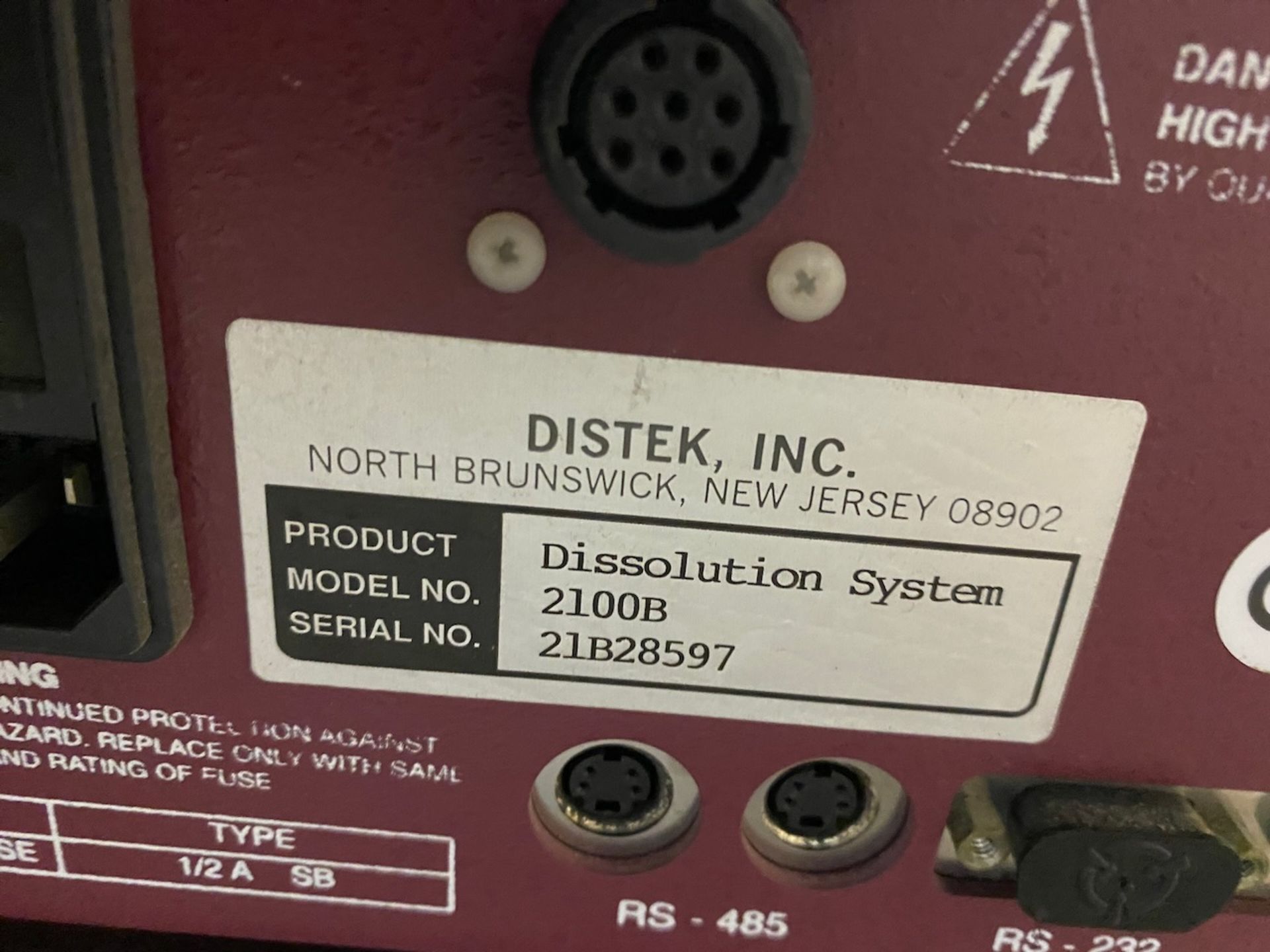 Distek 2100B dissolution system controller, S/N 21B28597. {TAG:1190173} - Image 3 of 4