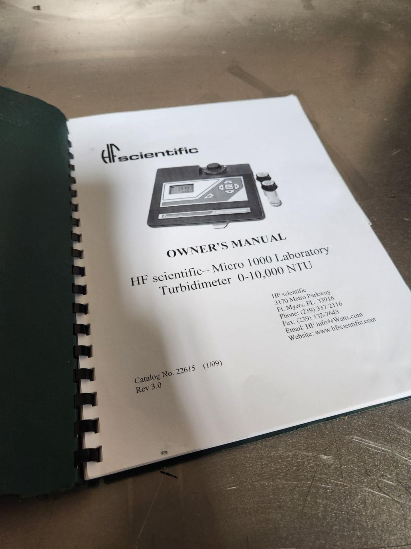 HF Scientific Turbidmeter, model Micro 1000, 110 volts (no adaptor), with manuals, serial# - Image 5 of 5