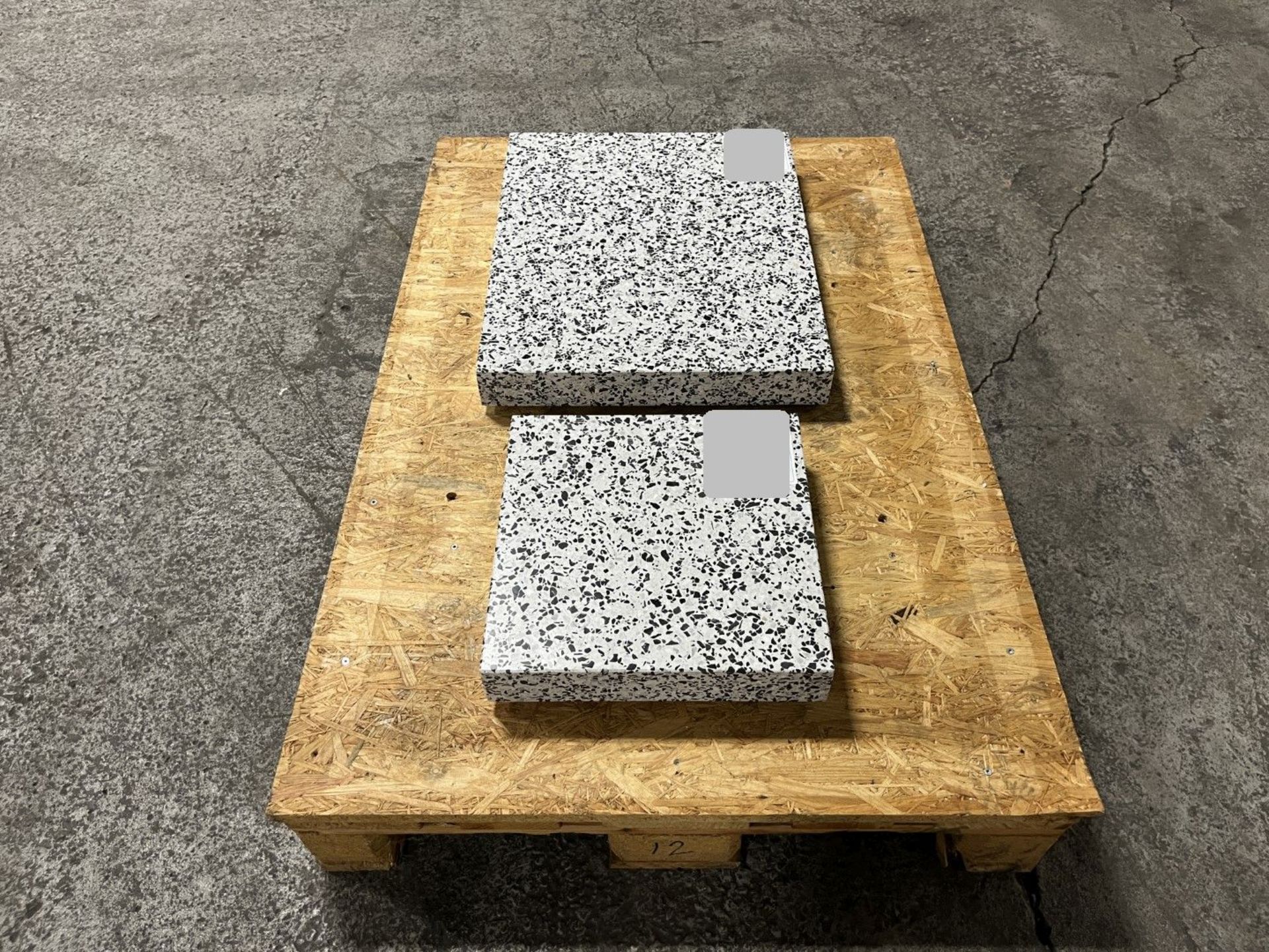 Marble Stability slabs, (1) measures 22" x 18" and (1) measures 13.5" x 13.5". (TAG # 1190194) Ships - Image 2 of 4