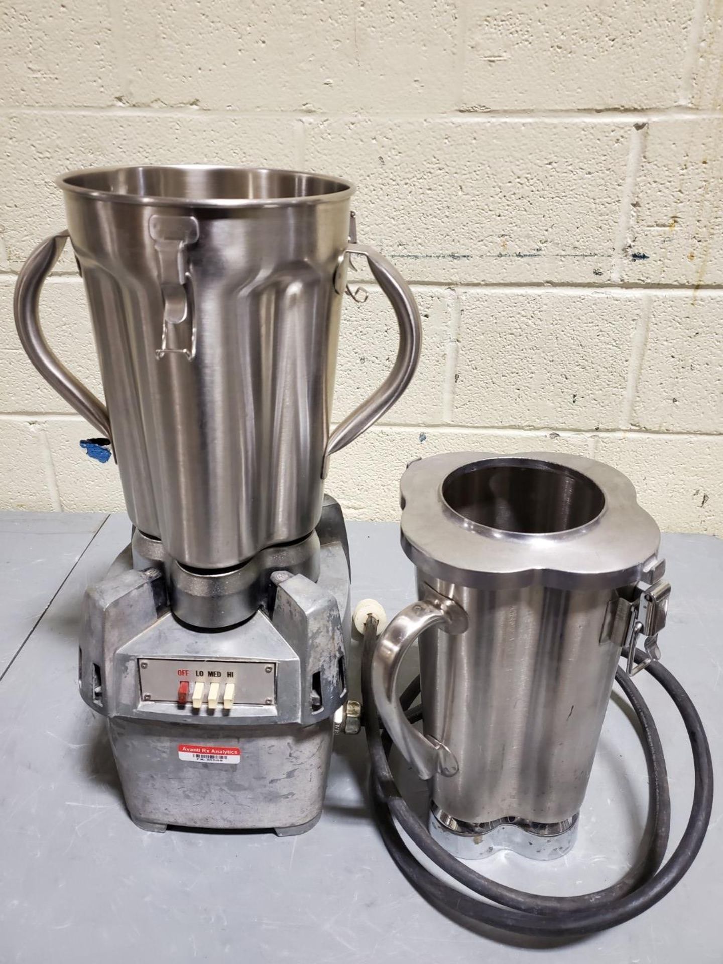 Waring Commercial Blender CB-6, model 91-215, (2) stainless steel pitchers with choppers, with speed