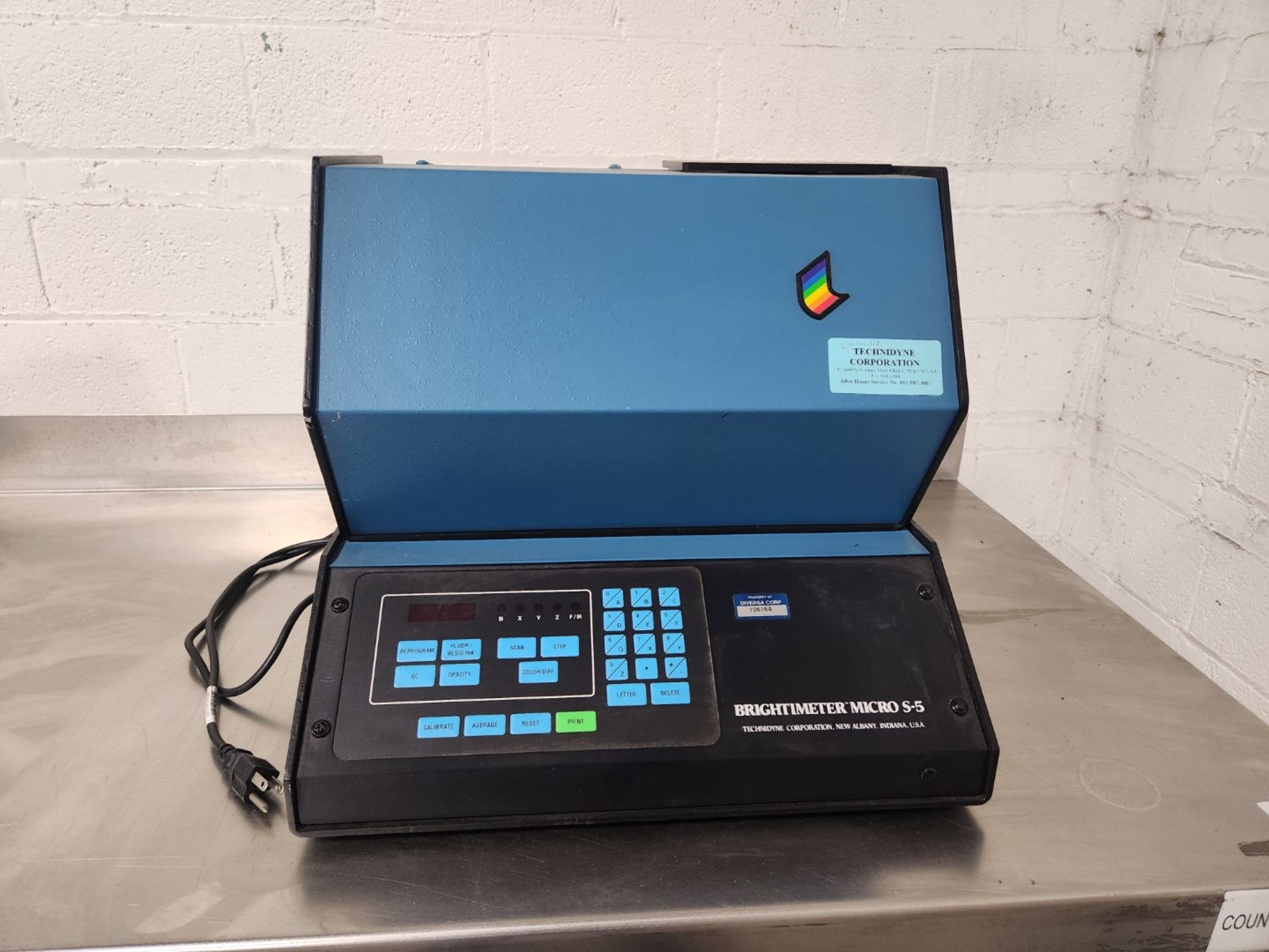 Technidyne Corporation Brightmeter Micro, model S-5/BC, with controls, 110 volt, serial# 453485. (