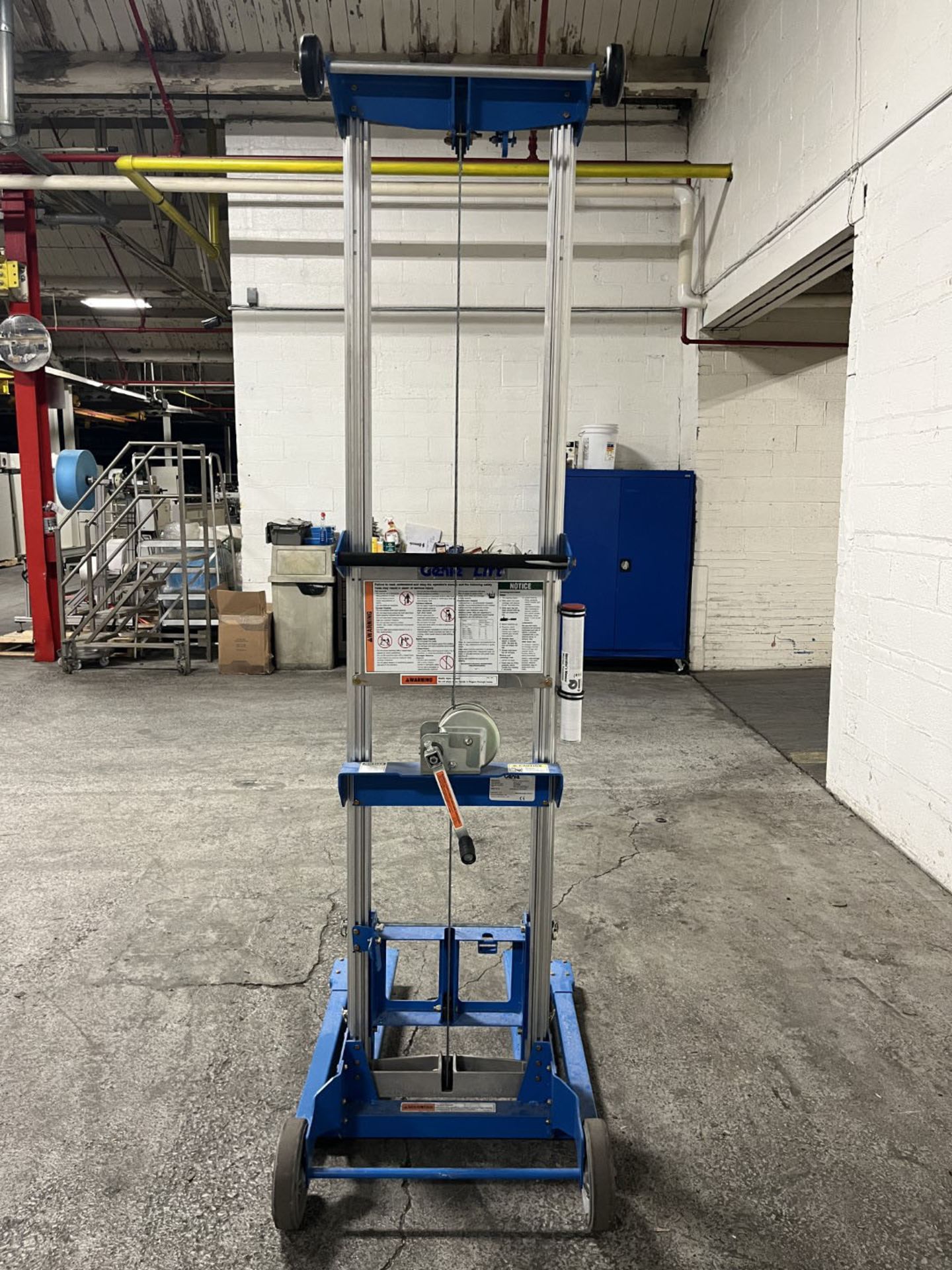 Genie lift, model GL-12, 350 lbs. capacity, approximately 66" max lift, with forks, serial# GL10- - Image 3 of 5