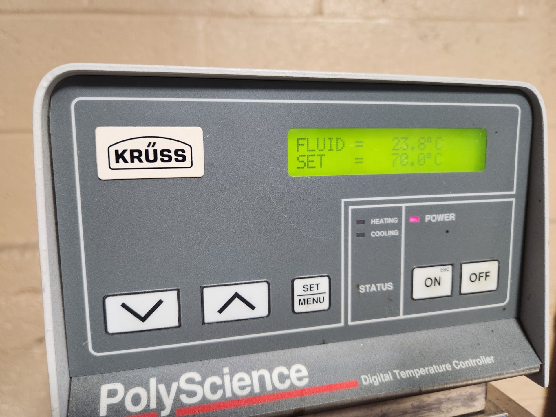 Kruss PolyScience digital temperature controller, model 9101, 120 volts, serial# 504417. (TAG # - Image 4 of 5
