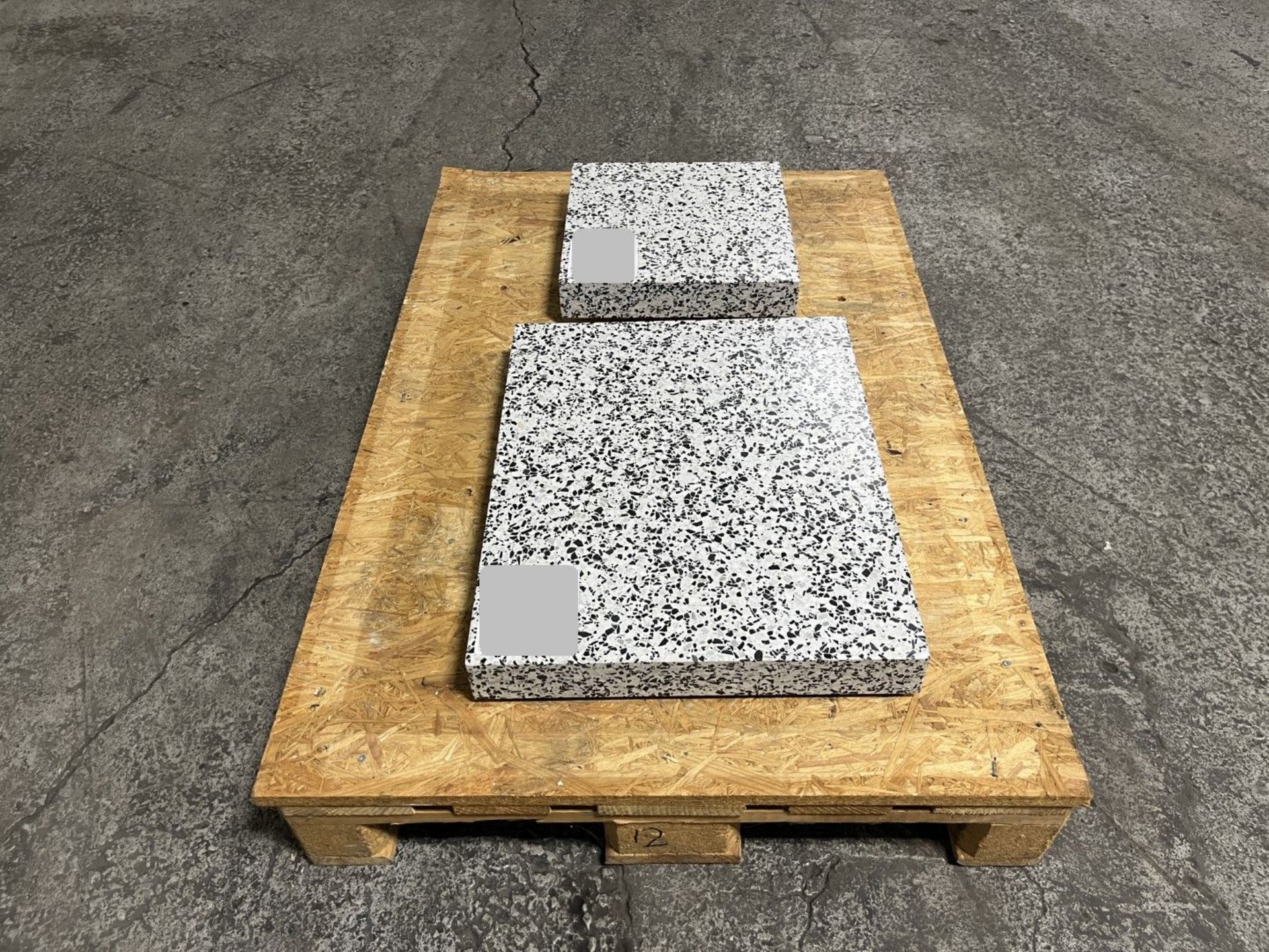 Marble Stability slabs, (1) measures 22" x 18" and (1) measures 13.5" x 13.5". (TAG # 1190194) Ships - Image 4 of 4