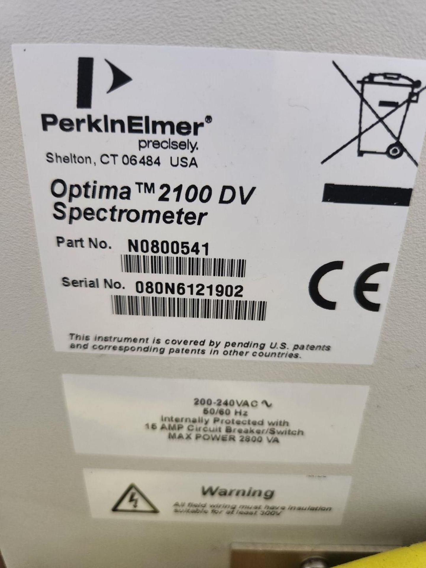 Perkin Elmer Optima 2100 DV Spectrometer, ICP-Optical emission, with autosampler and spectrometer - Image 2 of 11
